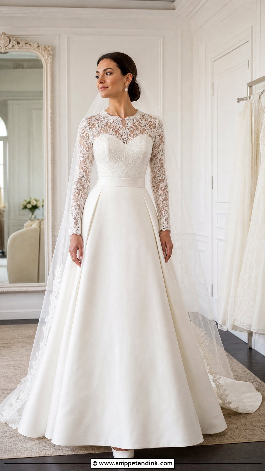 Wedding Dress With Removable Lace Jacket - Snippet and Ink - 20 Pretty Wedding Dresses with Sleeves
