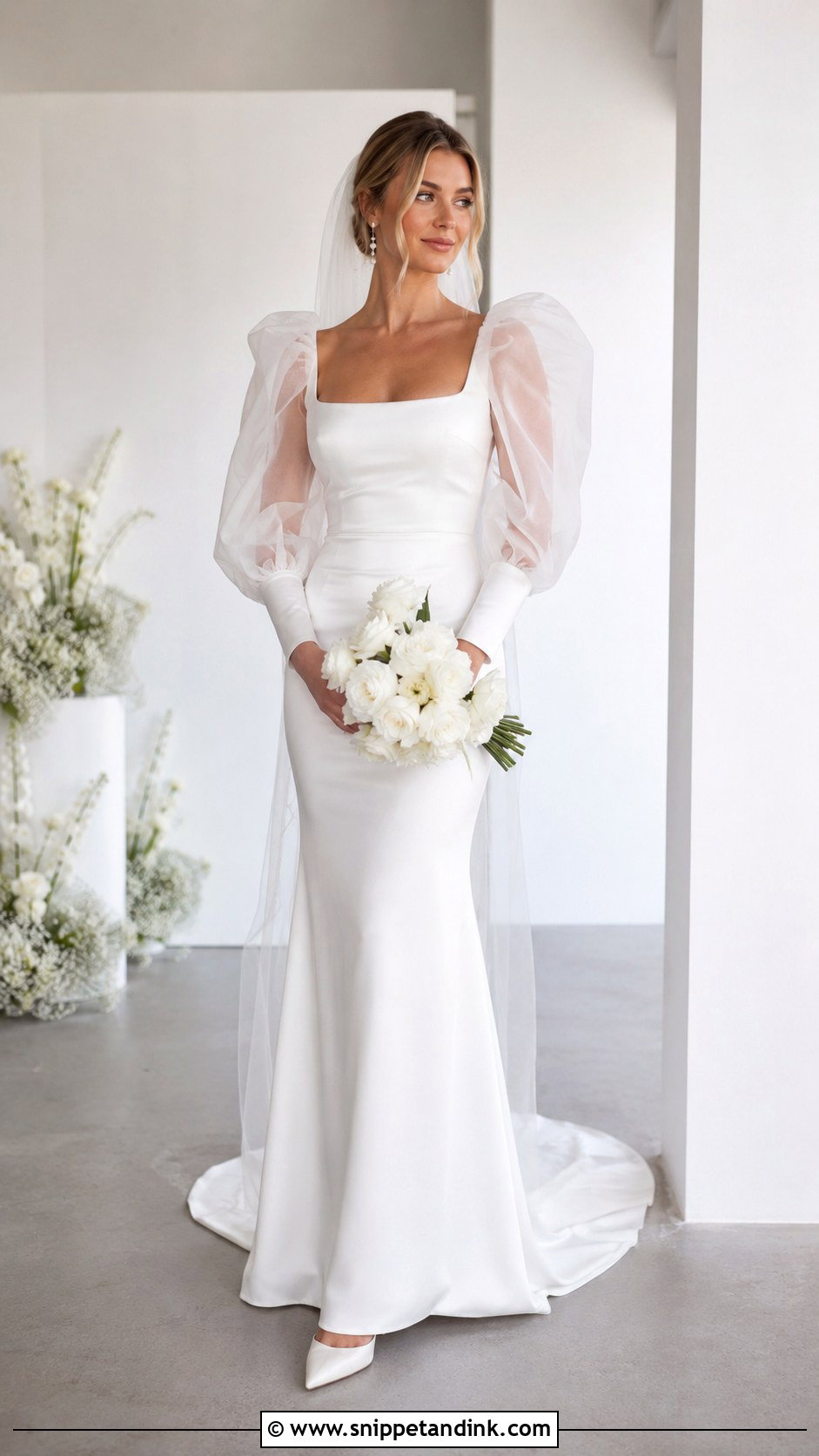 Wedding Dress With Sheer Puff Sleeves - Snippet and Ink - 20 Add Sleeves to Wedding Dress