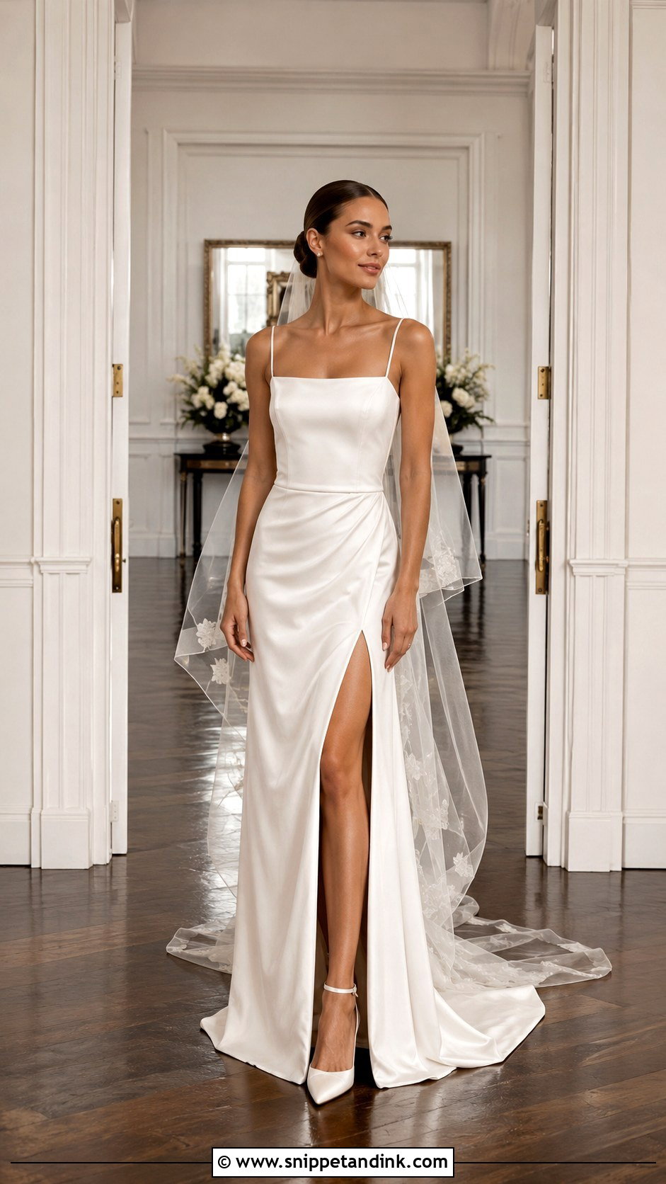 Wedding Dress With Slit - Snippet and Ink - 30 Sleek Wedding Dress Ideas