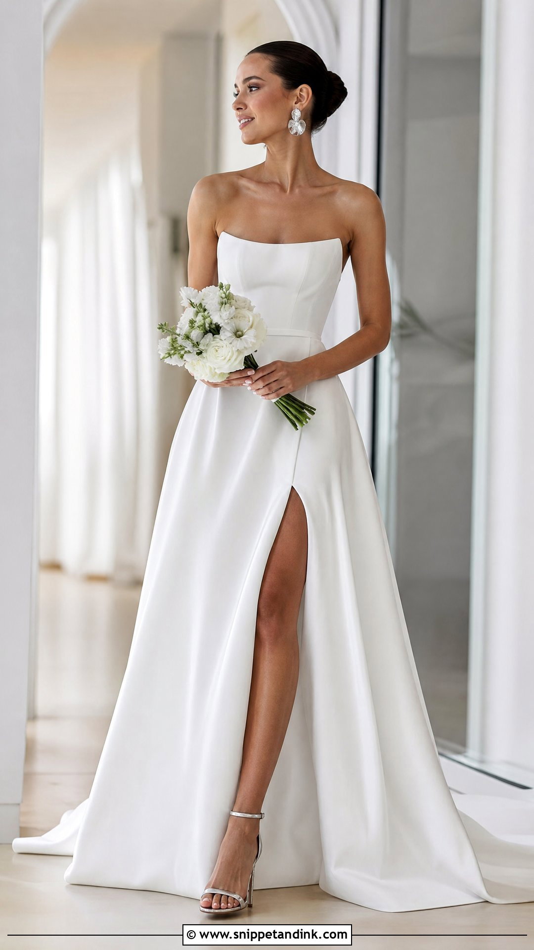 Wedding Dress With Slit - Snippet and Ink - 25 Edgy Wedding Dress Ideas