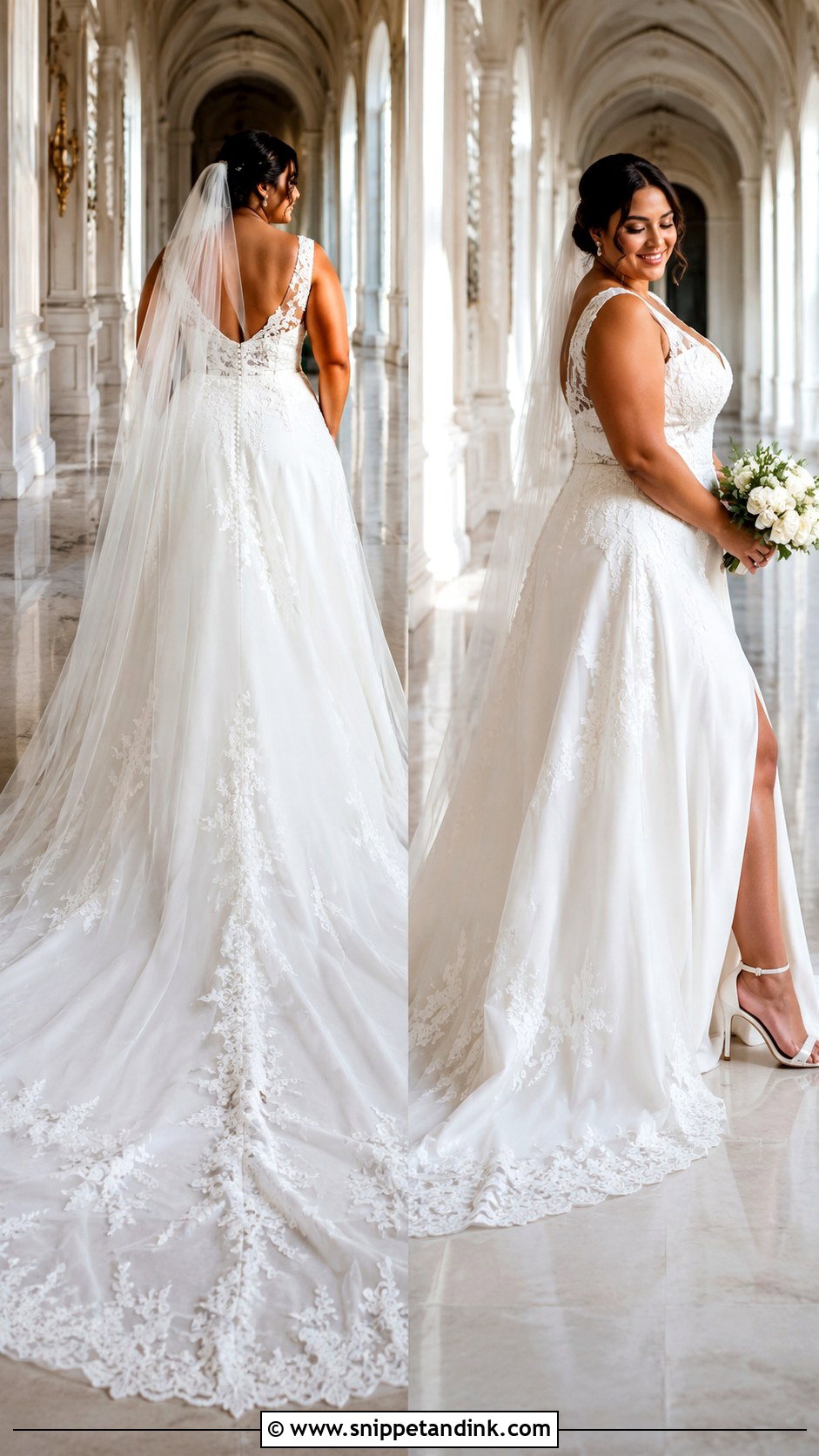Wedding Dress With Train For Curvy Brides - Snippet and Ink - 30 Wedding Dresses for Curvy Brides
