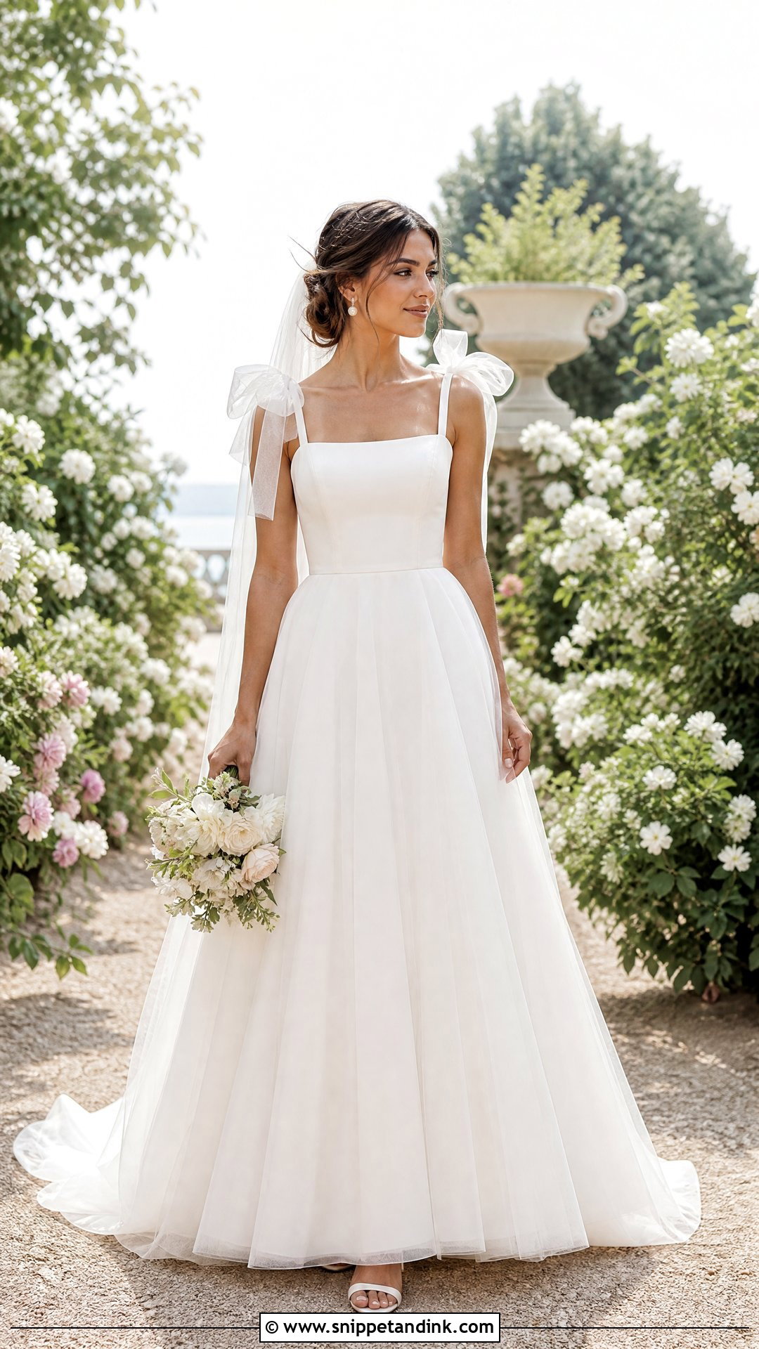 Wedding Dress With Tulle Shoulder Bows - Snippet and Ink - 20 Wedding Dress with Bows Ideas