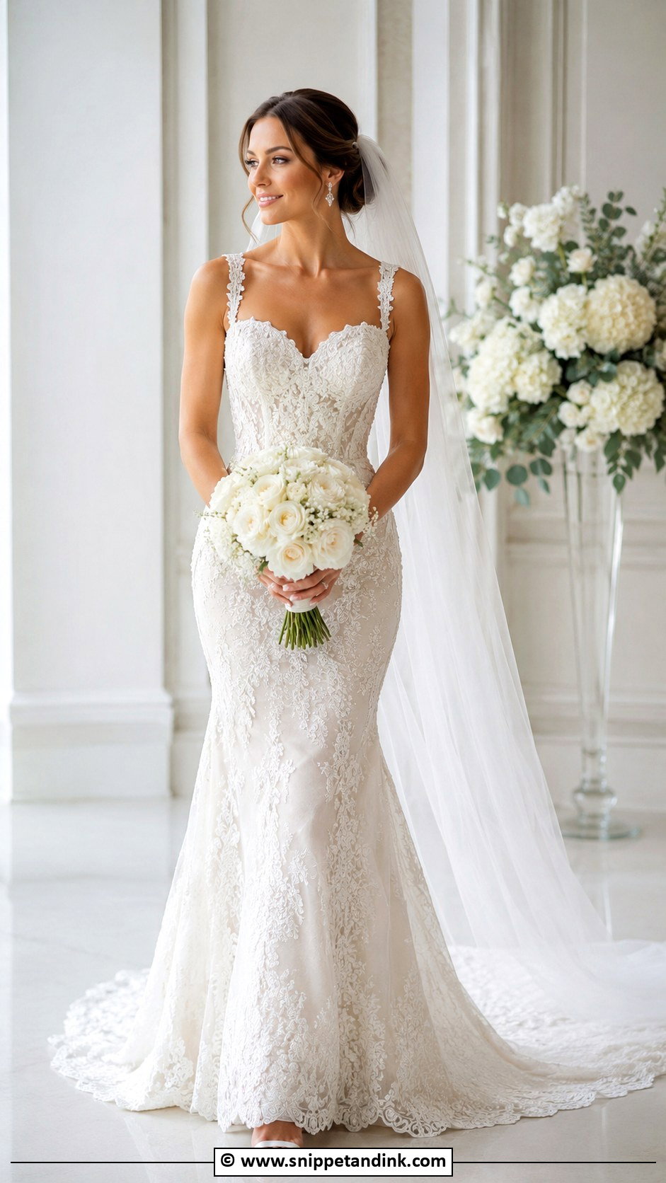 Wedding Dress With Veil - Snippet and Ink - 30 Wedding Dress 2024 Ideas