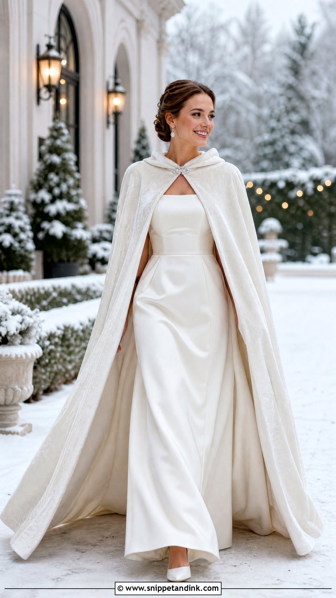 Wedding Dress With Winter Cape - Snippet and Ink - 20 Wedding Dress for Winter Ideas