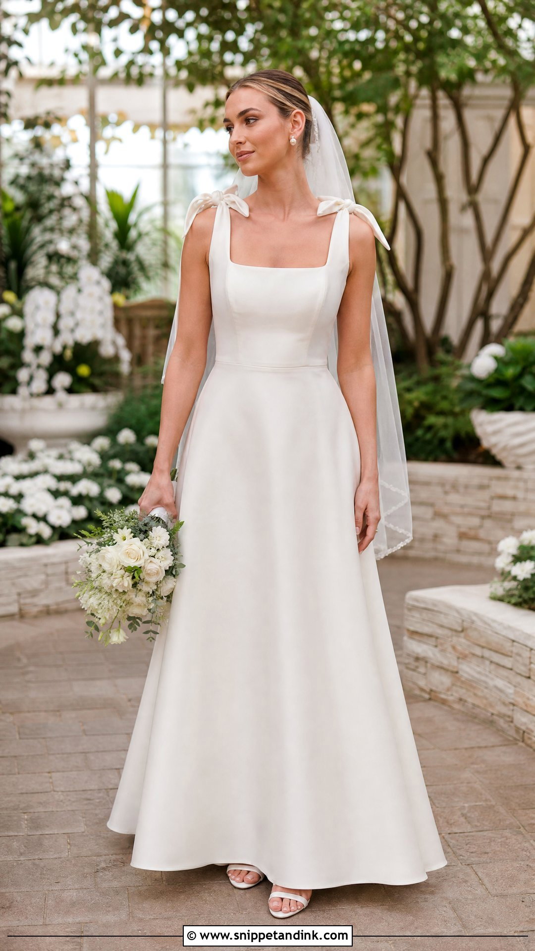 Wedding Dress with Bow Shoulder Straps - Snippet and Ink - 20 Wedding Dress with a Bow Ideas