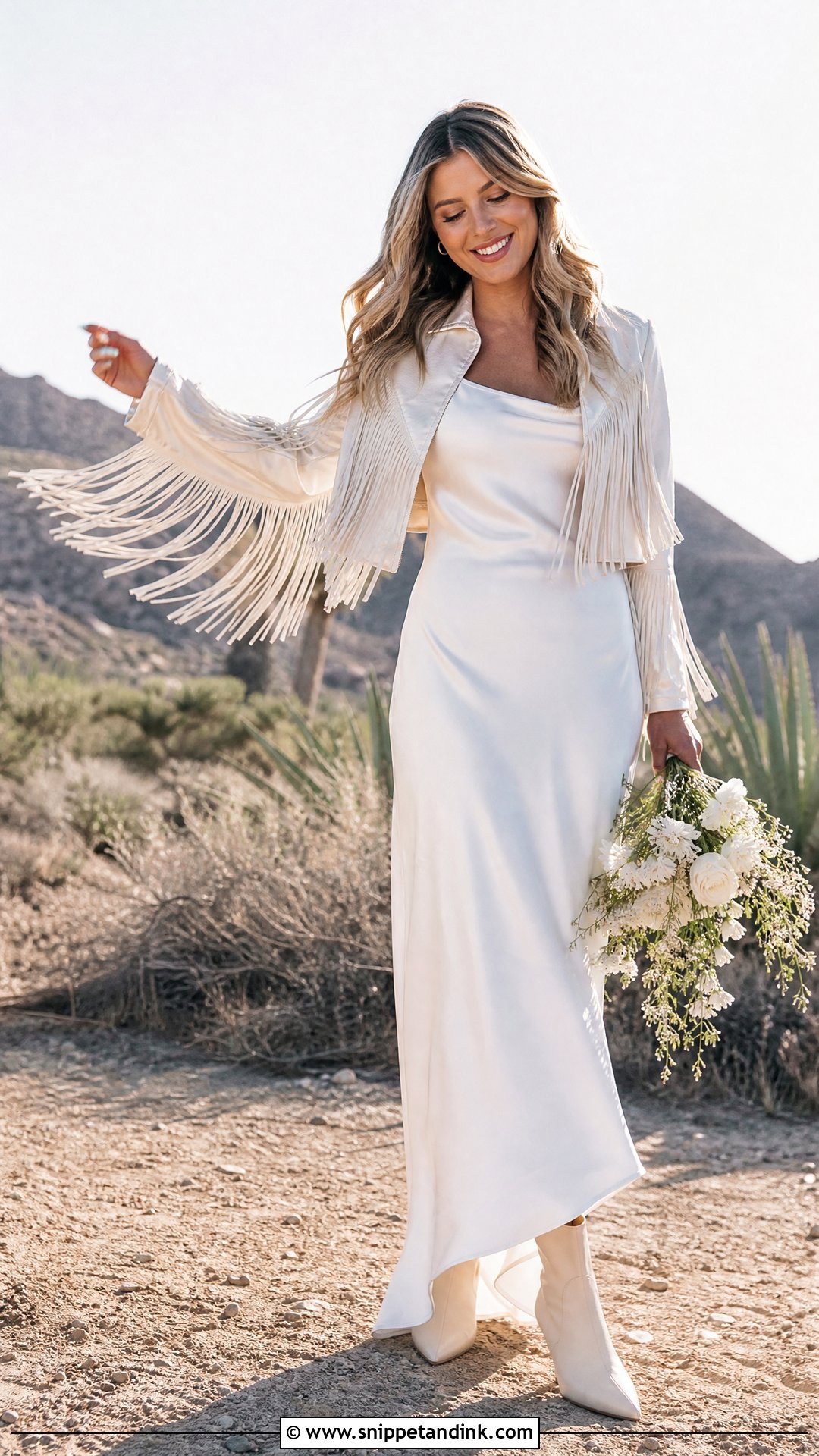 Wedding Dress with Fringe Jacket - Snippet and Ink - 20 Wedding Dress with Jacket Outfit Ideas