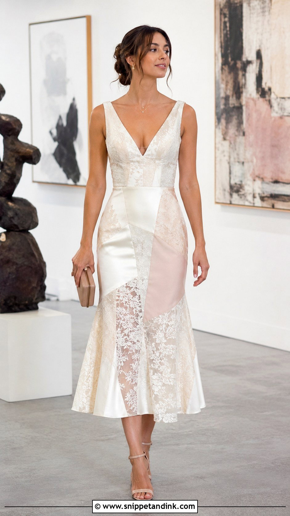Wedding Gown Patchwork Occasion Dress - Snippet and Ink - 20 Repurpose Wedding Gown Ideas
