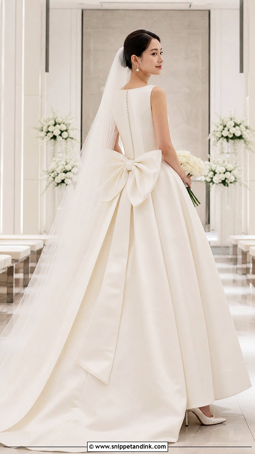 Wedding Gown With Bow - Snippet and Ink - 25 Dream Wedding Gown Ideas