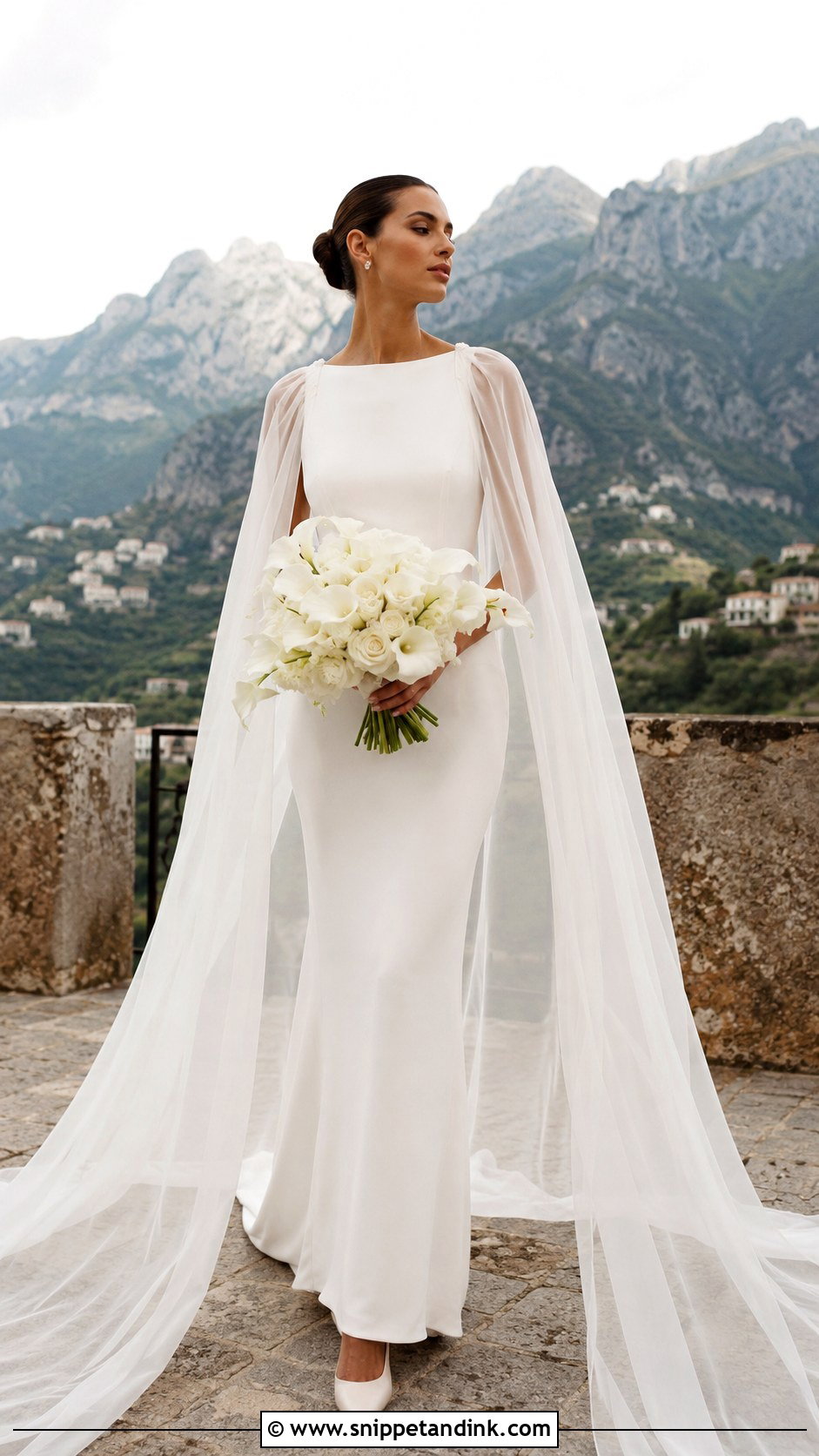 Wedding Gown With Cape - Snippet and Ink - 20 Brides Gown Ideas