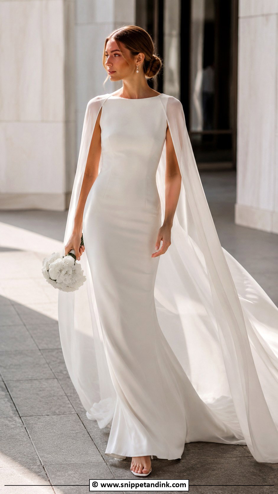 Wedding Gown With Cape - Snippet and Ink - 35 Wedding Gown Ideas