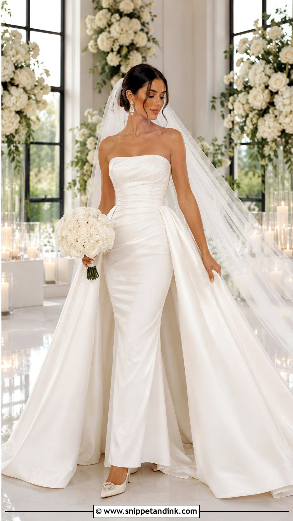Wedding Gown With Detachable Overskirt - Snippet and Ink - 25 Wedding Gown Inspiration Ideas