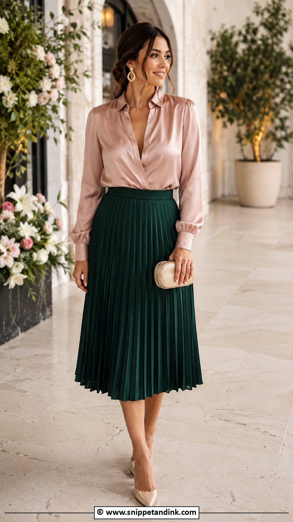Wedding Guest Skirt And Blouse Outfit - Snippet and Ink - 35 Wedding Outfits