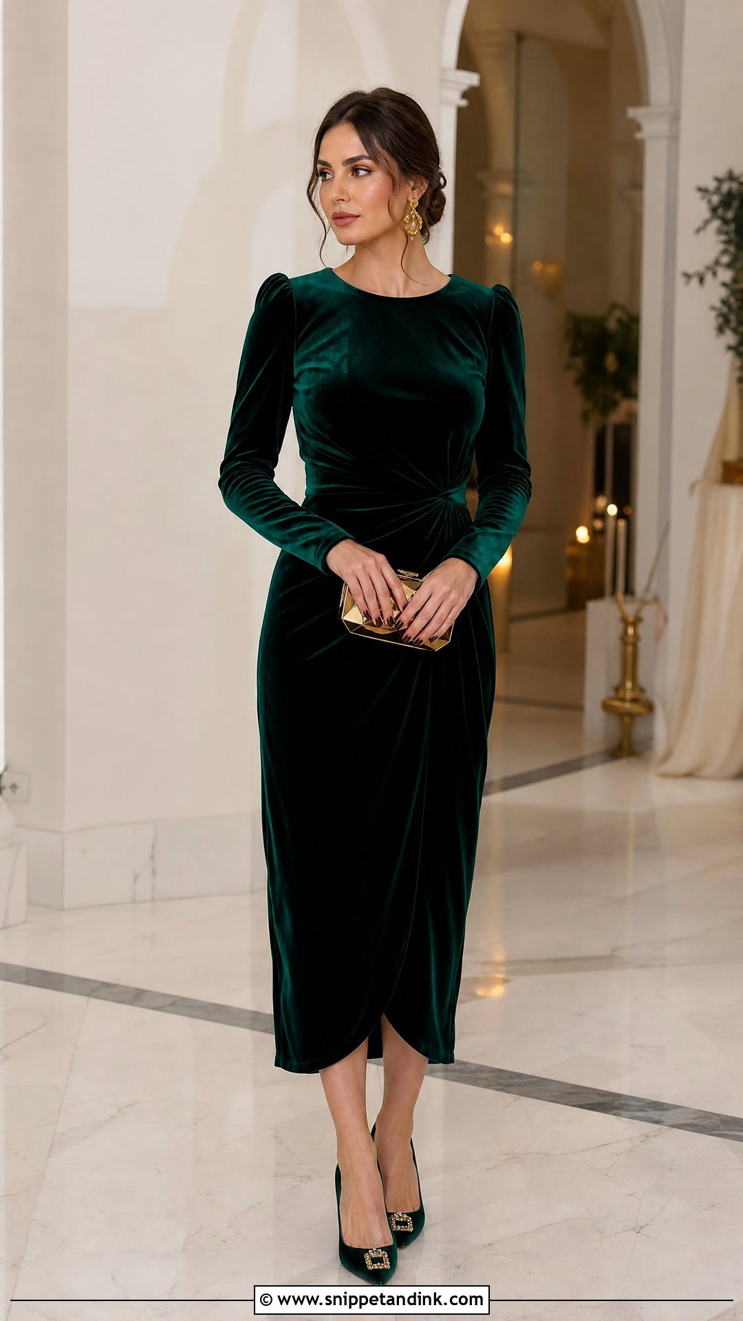 Wedding Guest Velvet Dress - Snippet and Ink - 25 Wedding Outfit Ideas for Women