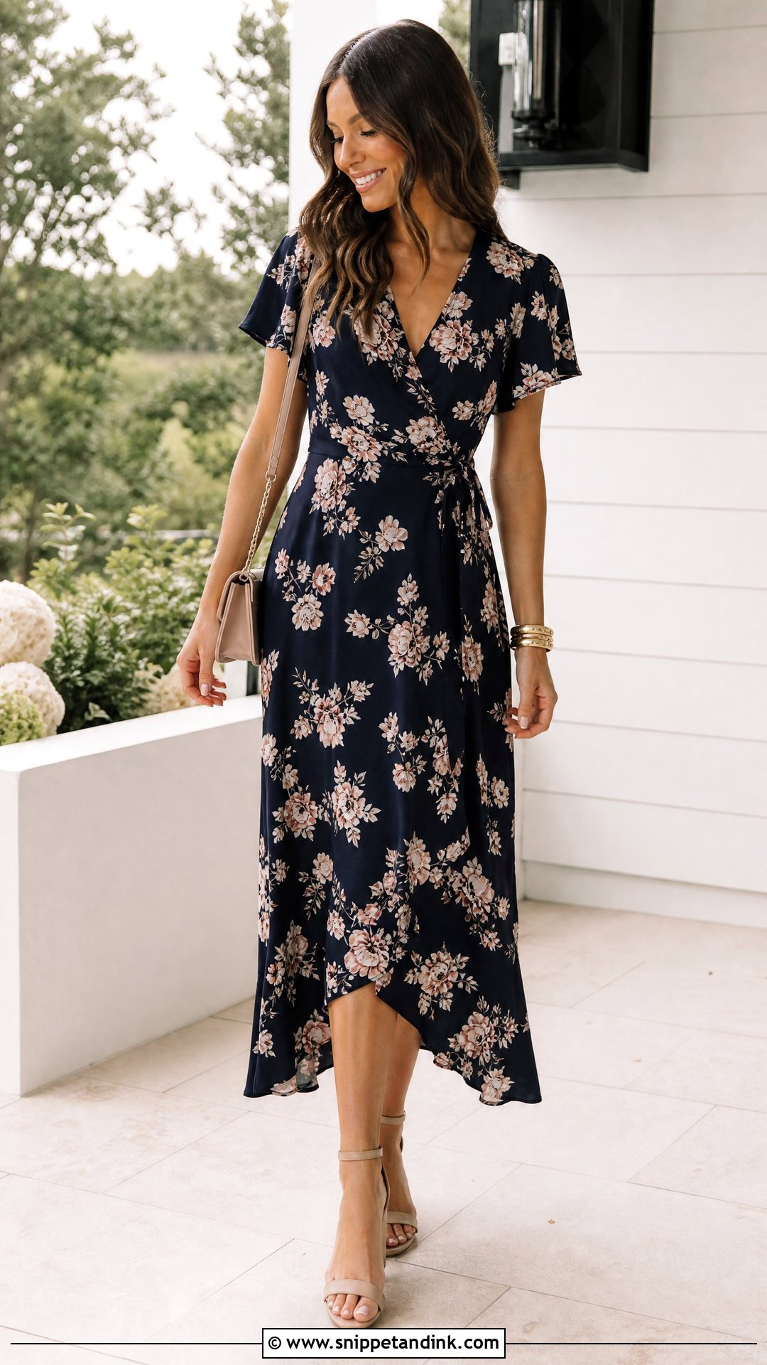 Wedding Guest Wrap Dress - Snippet and Ink - 25 Wedding Outfit Ideas for Women