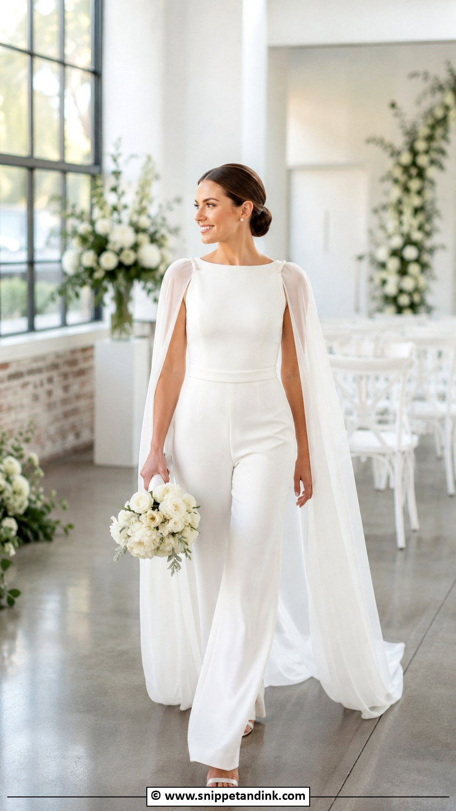 Wedding Jumpsuit With Cape - Snippet and Ink - 25 Wedding Jumpsuit the Bride Ideas