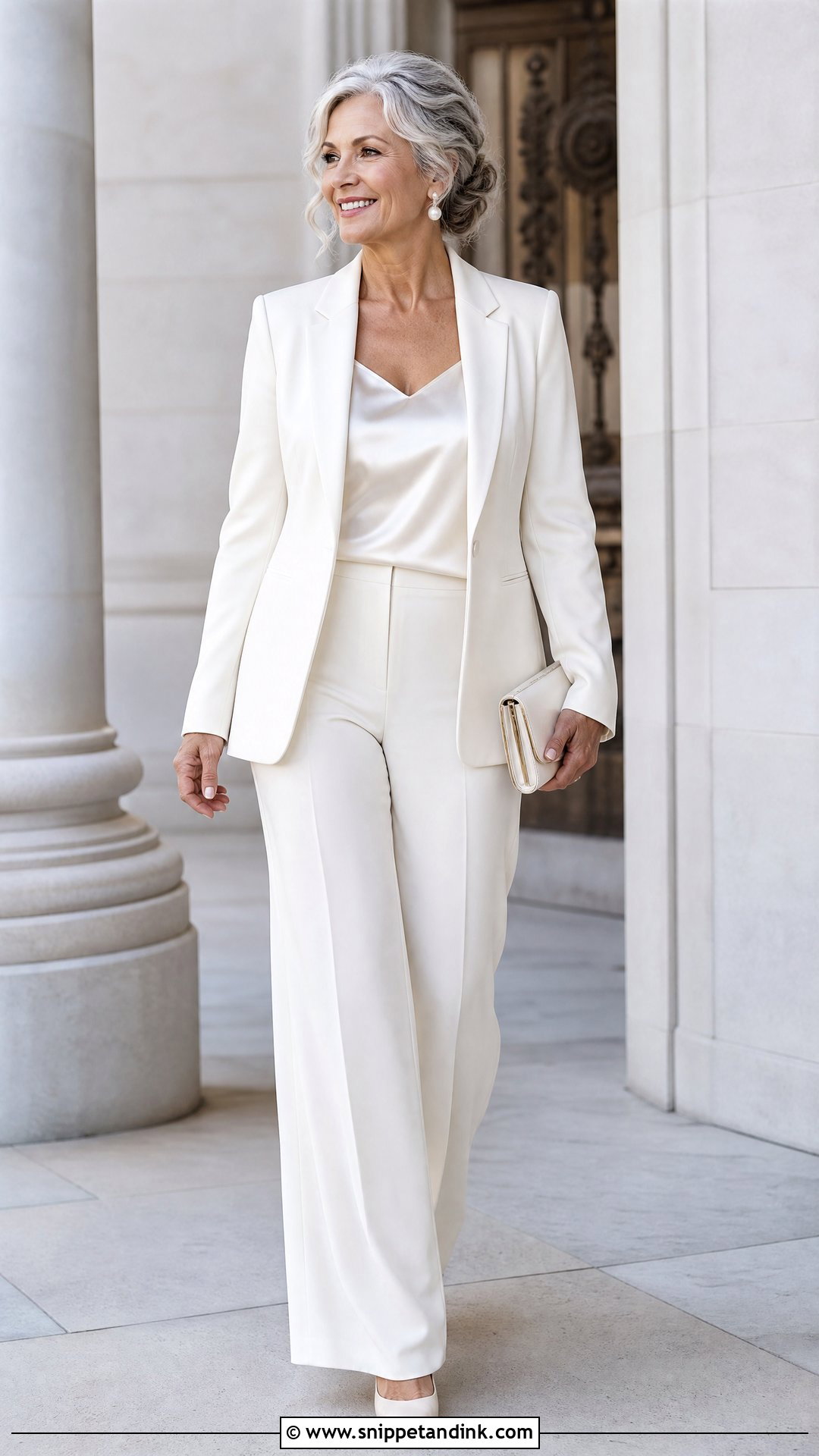 Wedding Pantsuit For Bride - Snippet and Ink - 25 Over 50 Bride Wedding Dresses