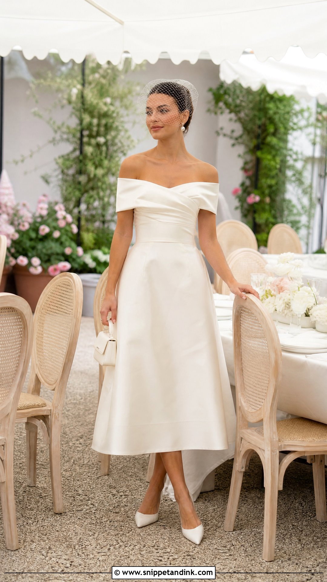 Wedding Reception Midi Dress - Snippet and Ink - 20 Wedding Outfit Change Ideas