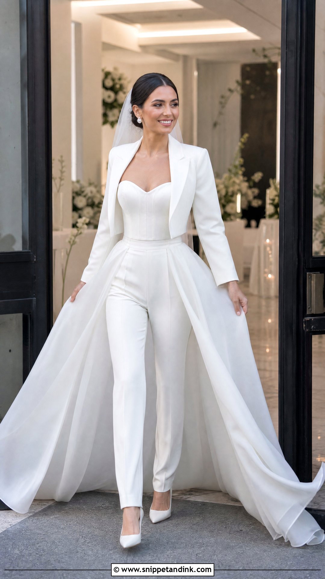 Wedding Suit With Detachable Overskirt - Snippet and Ink - 20 Wedding Dress Suits for Bride