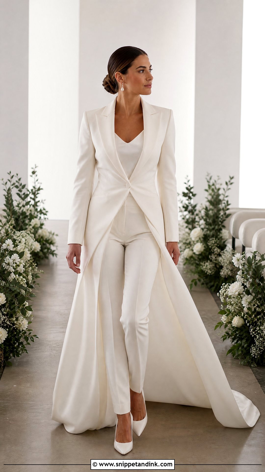 Wedding Suit With Detachable Train - Snippet and Ink - 25 Suit Wedding Dress Ideas