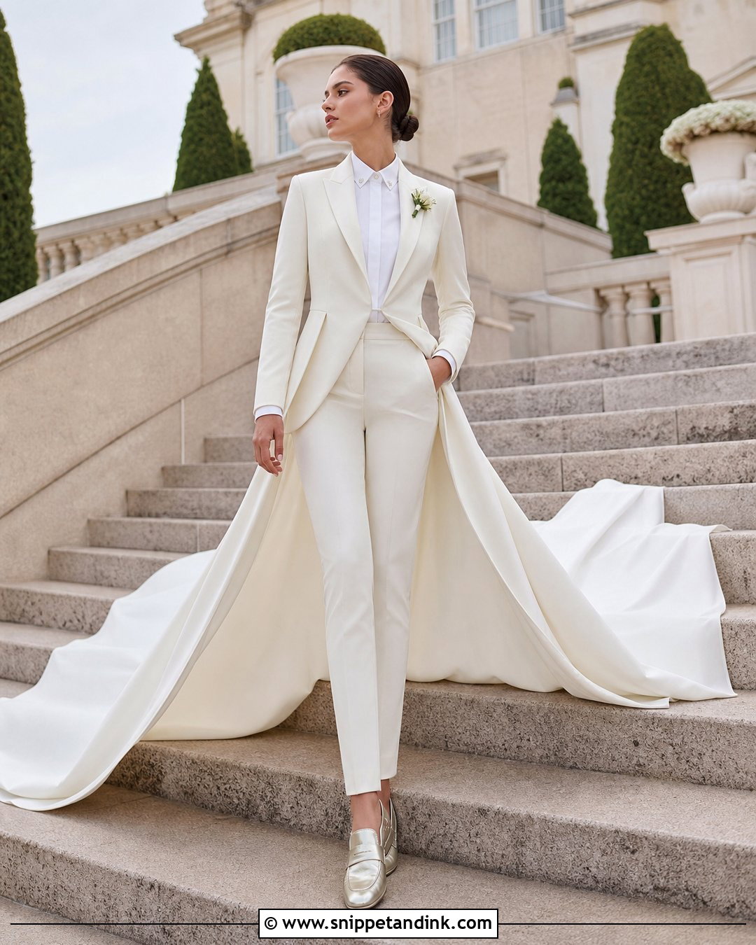 Wedding Suit With Jacket Train - Snippet and Ink - 20 Dapper Bride Ideas