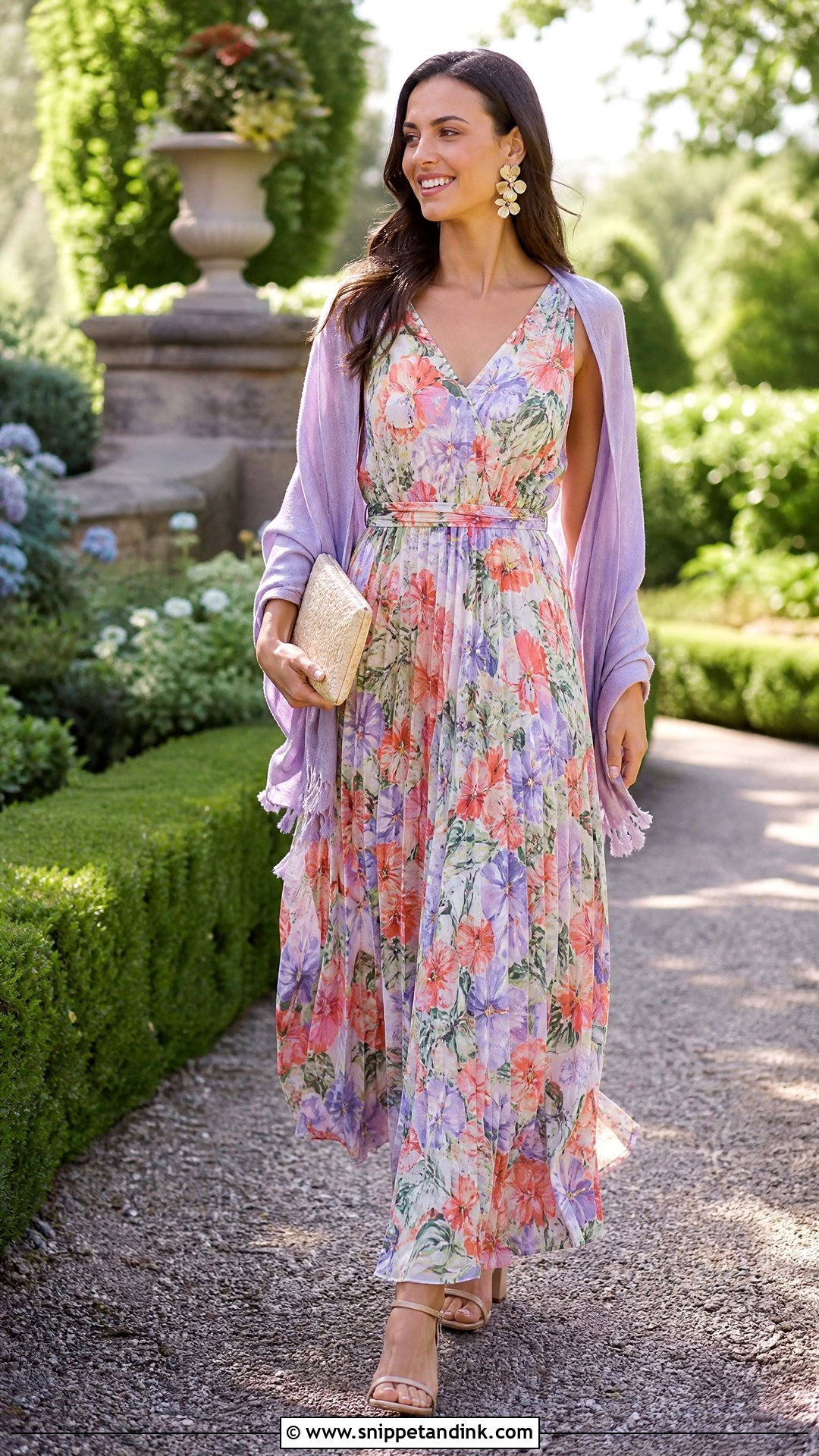 Wedding Week Garden Cocktail Maxi Dress Outfit - Snippet and Ink - 20 Wedding Week Outfits