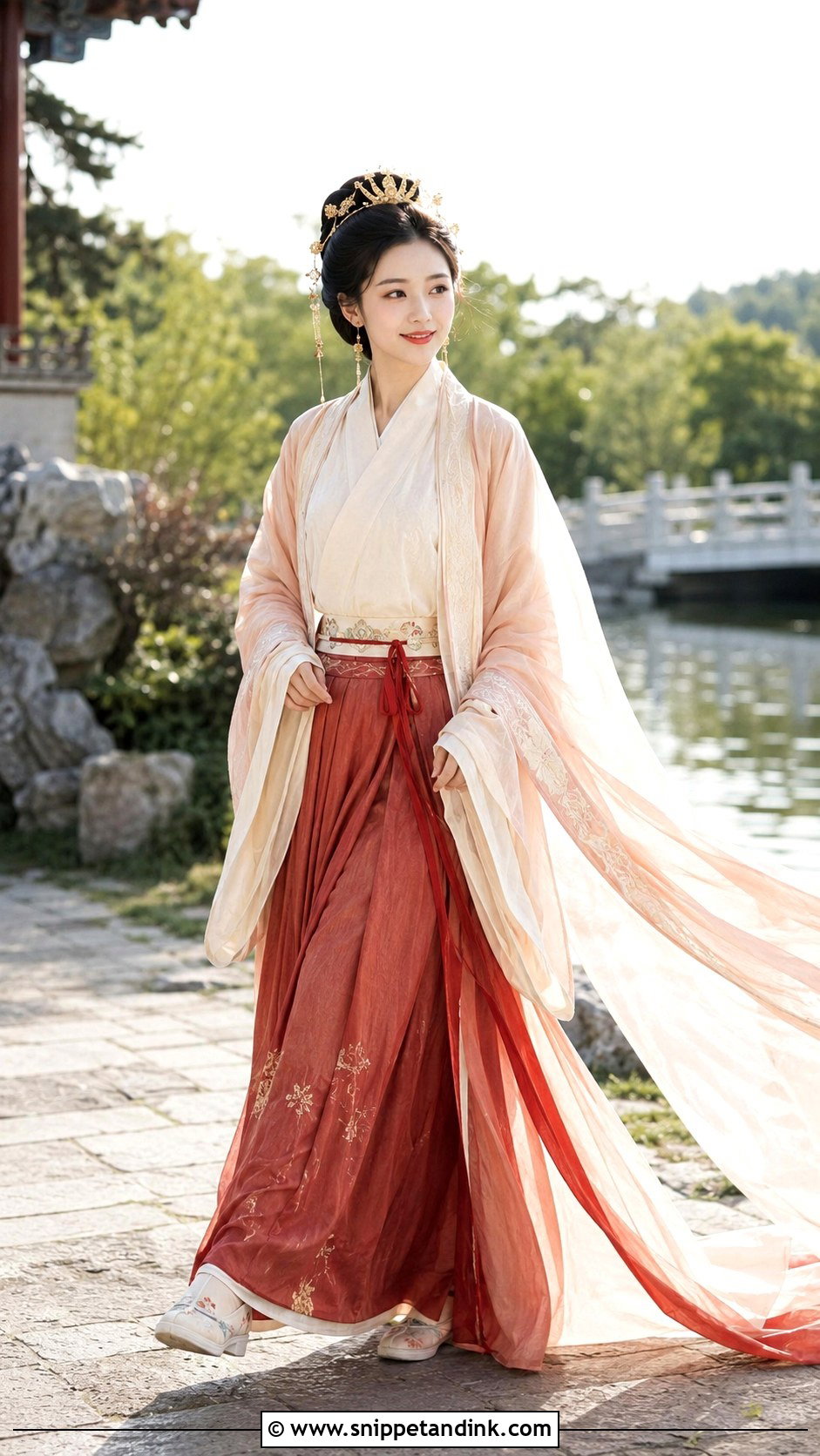 Wei Jin Wide Sleeve Hanfu Wedding Dress - Snippet and Ink - 20 Hanfu Wedding Dress Ideas