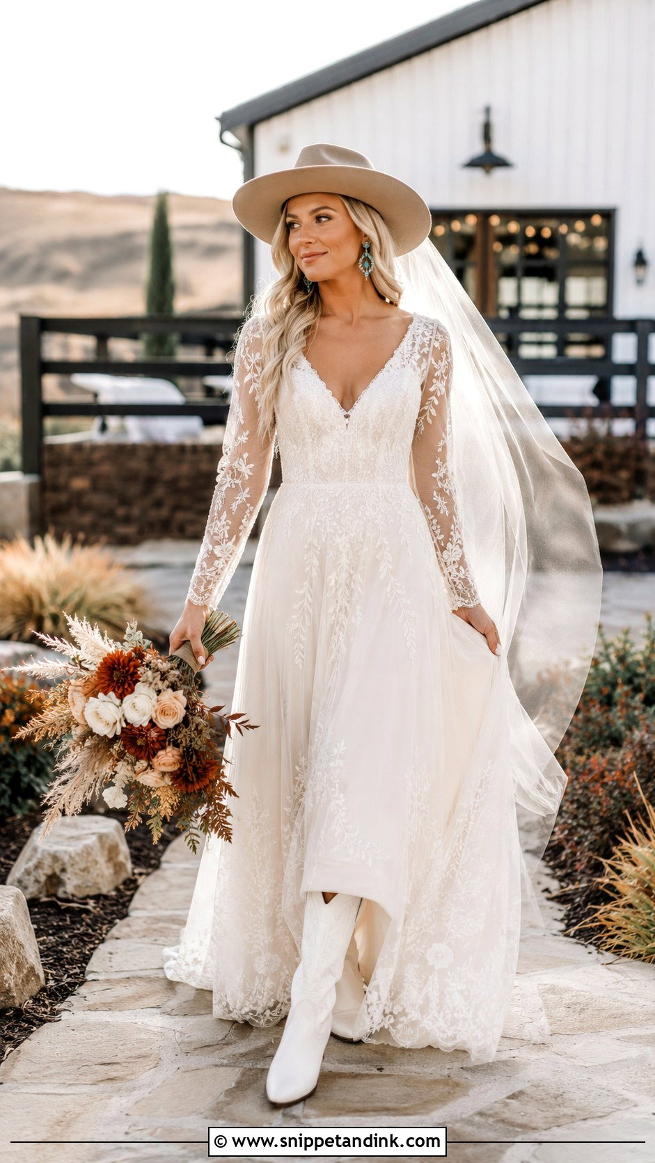 Western Boho Fall Wedding Dress - Snippet and Ink - 20 Boho Fall Wedding Dress Ideas