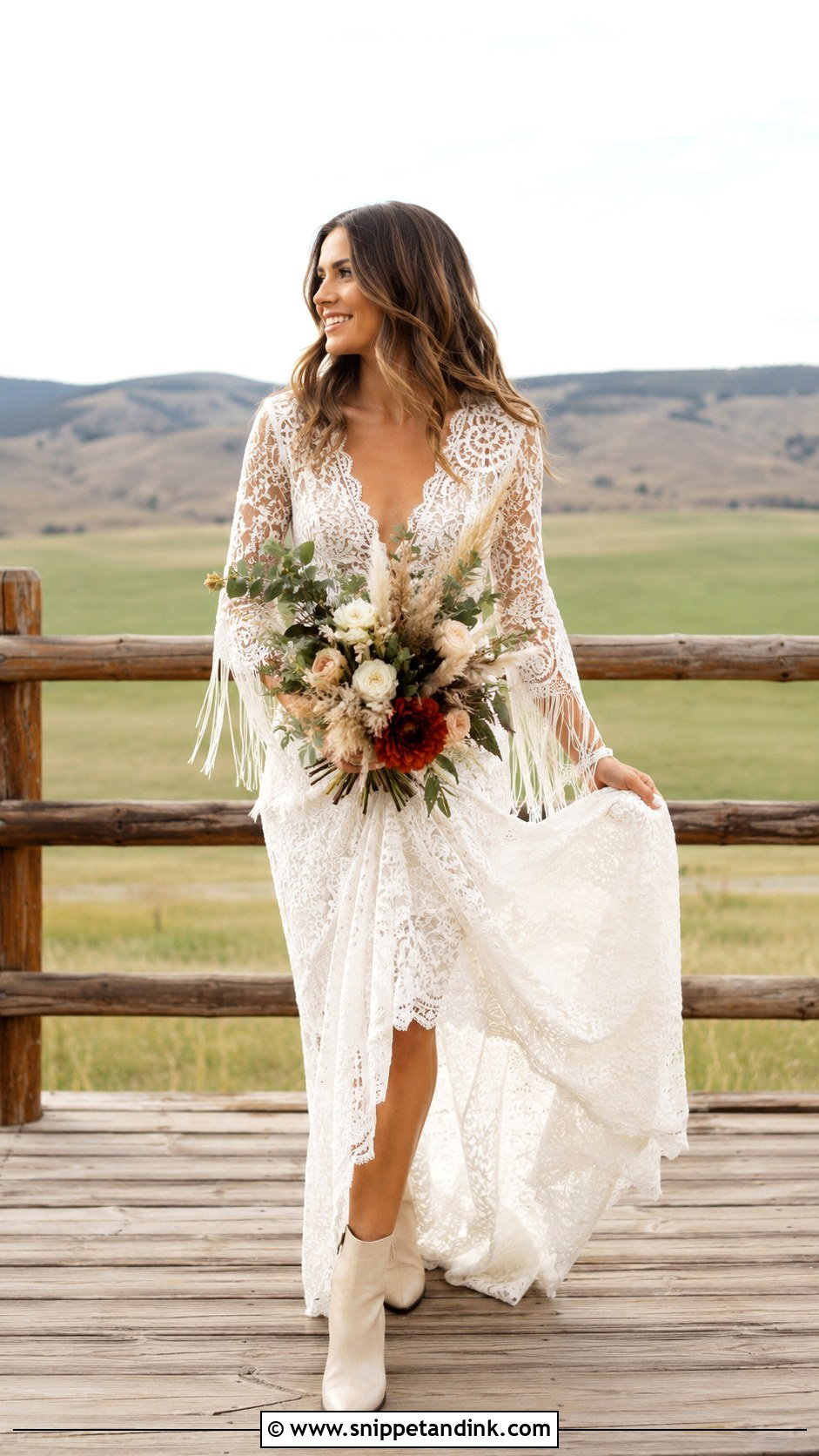 Western Boho Wedding Dress - Snippet and Ink - 30 Boho Wedding Dress Ideas