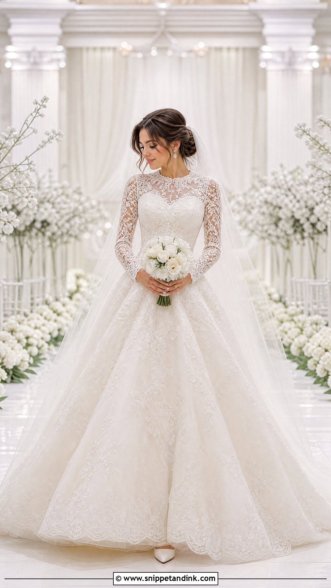 Western Lace Ball Gown Bridal Dress - Snippet and Ink - 20 Traditional Bride Dress Ideas
