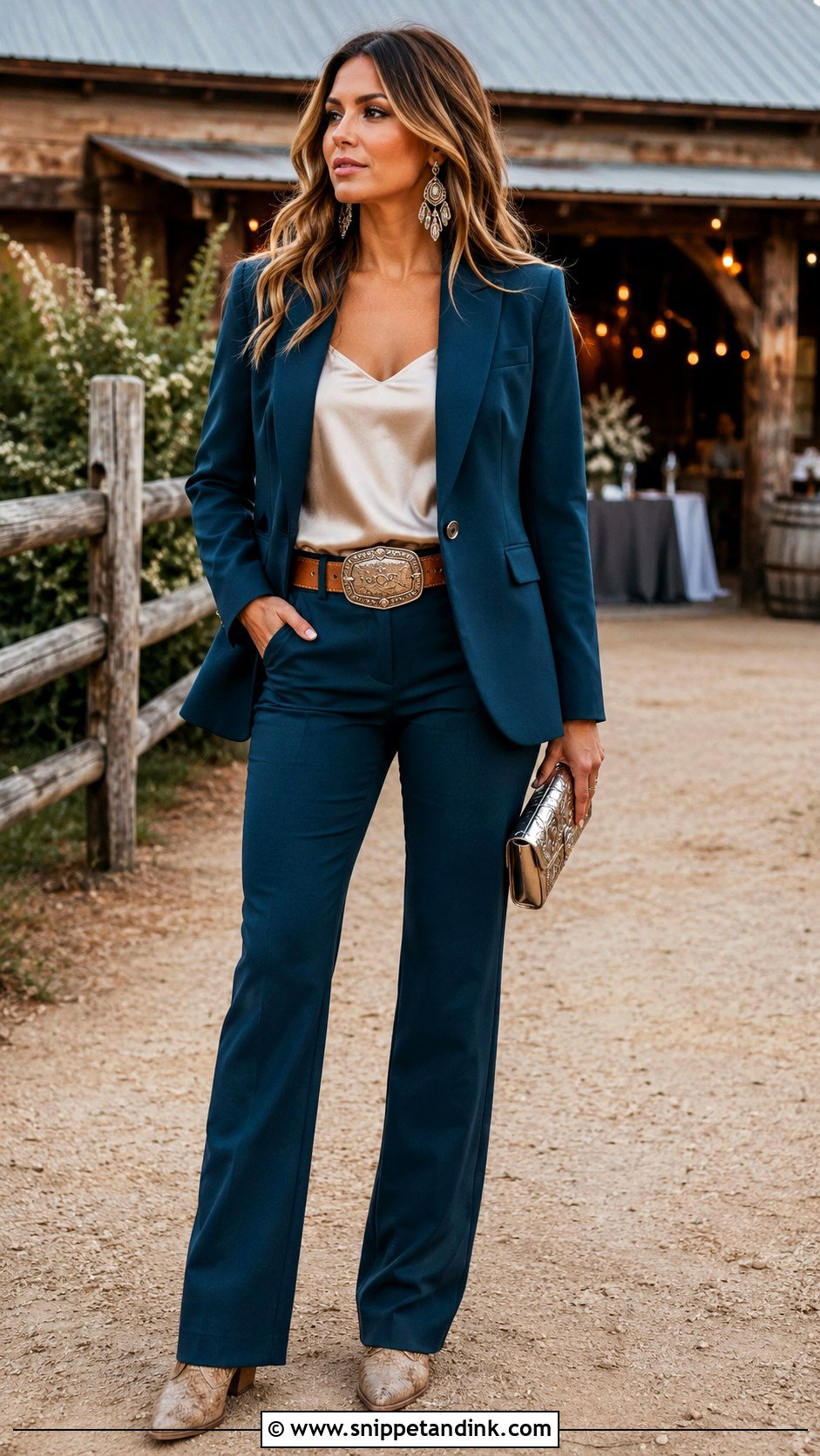 Western Pantsuit Country Wedding Outfit - Snippet and Ink - 20 Country Wedding Outfit Ideas