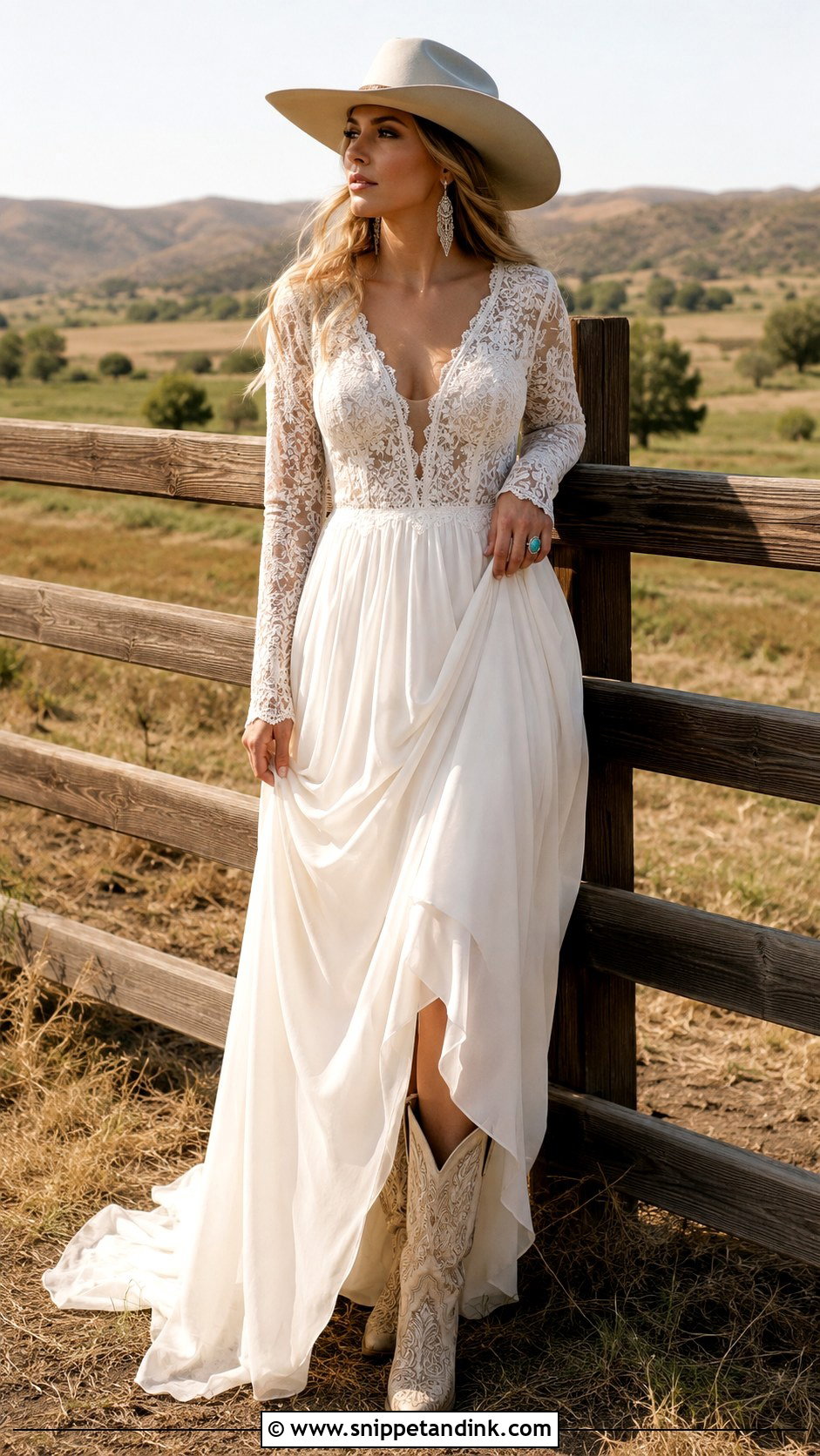 Western Ranch Wedding Dress - Snippet and Ink - 20 American Wedding Dress Ideas