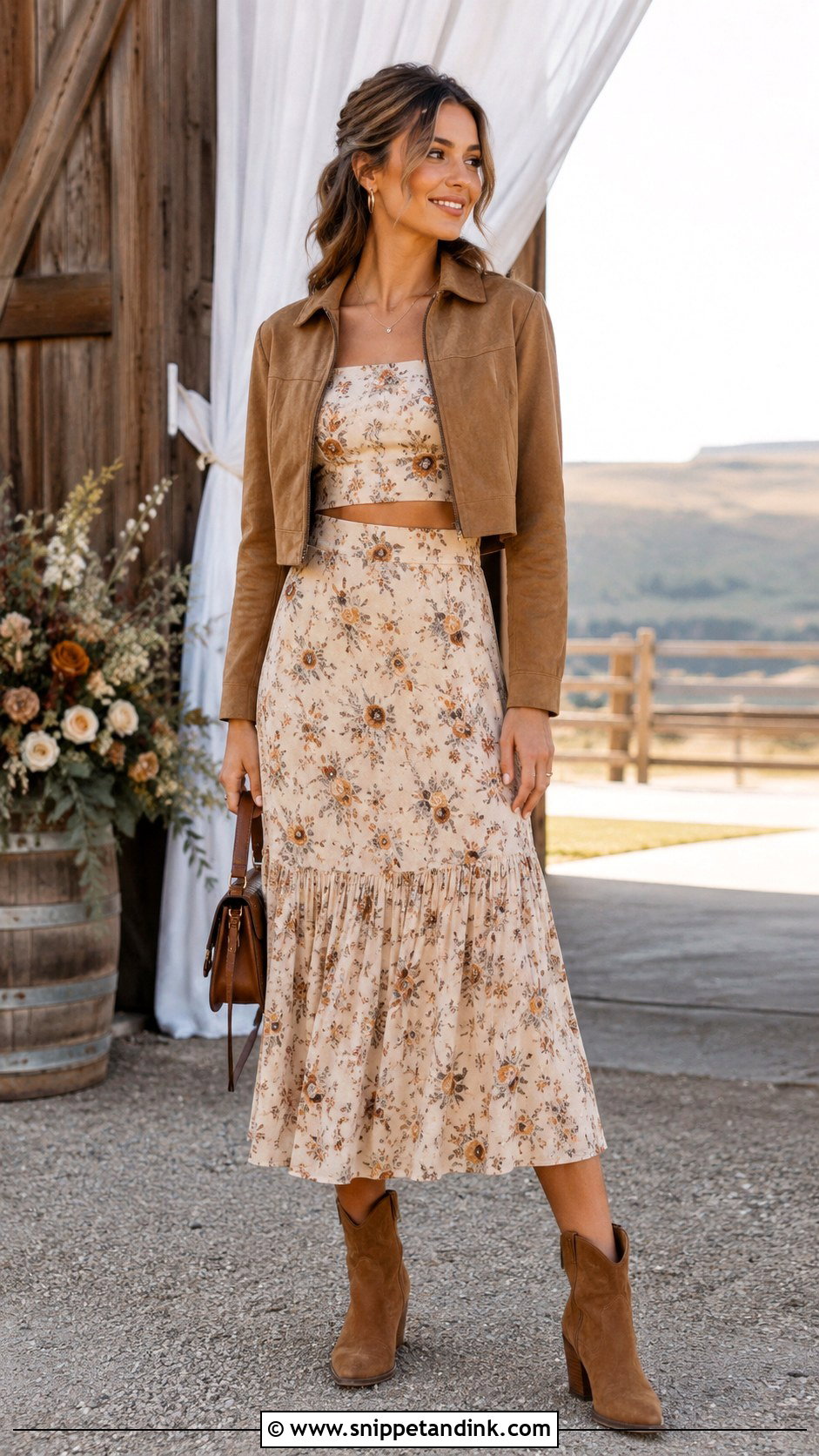 Western Two Piece Skirt Set - Snippet and Ink - 20 Western Wedding Attire Ideas