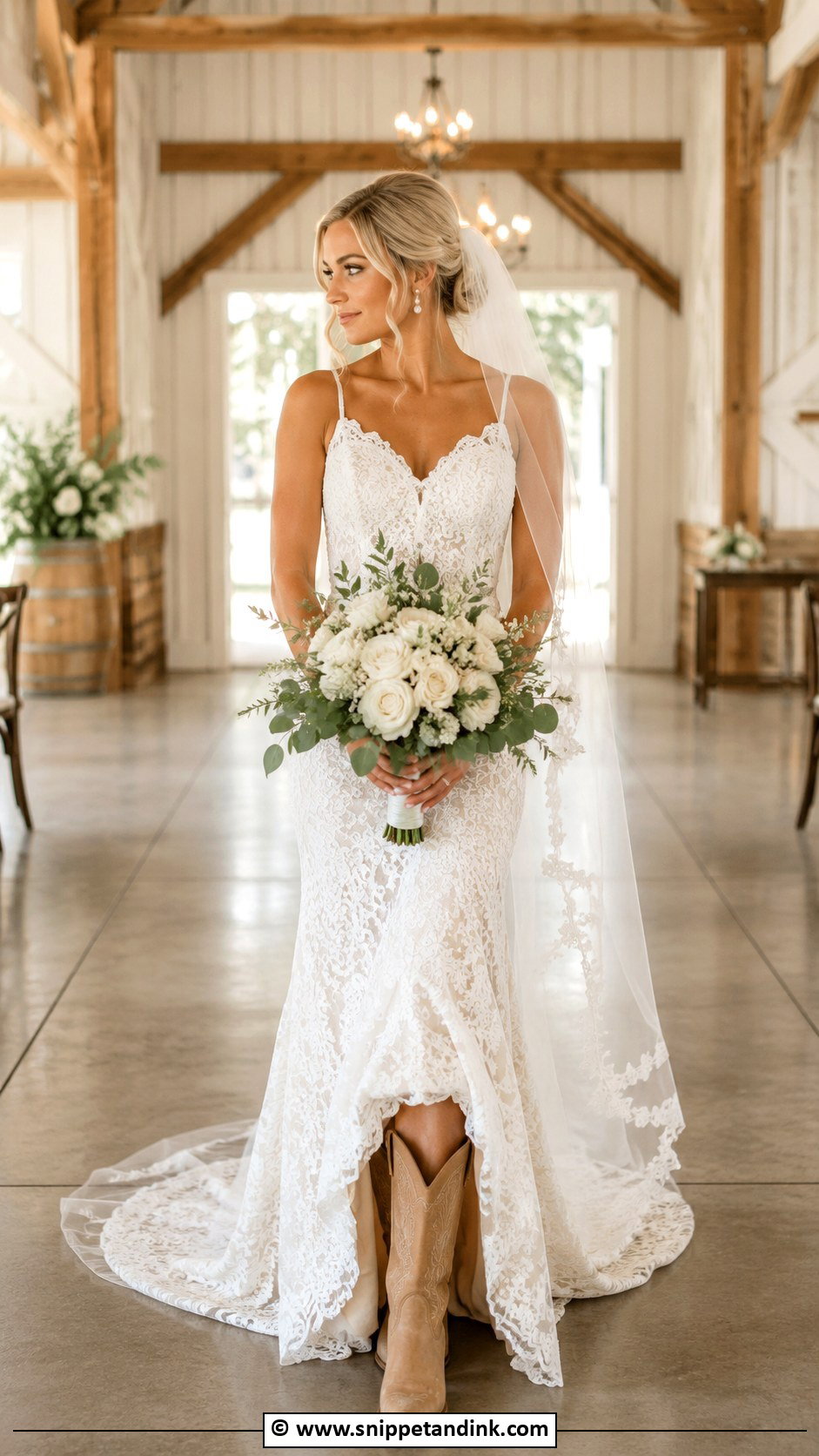 Western Wedding Dress With Barn Bride Look - Snippet and Ink - 35 Western Wedding Dresses