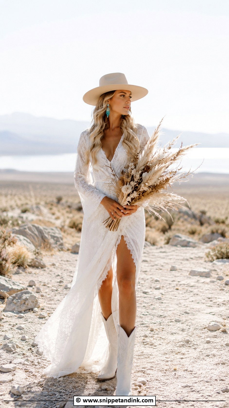 Western Wedding Dress With Desert Bride Look - Snippet and Ink - 35 Western Wedding Dresses