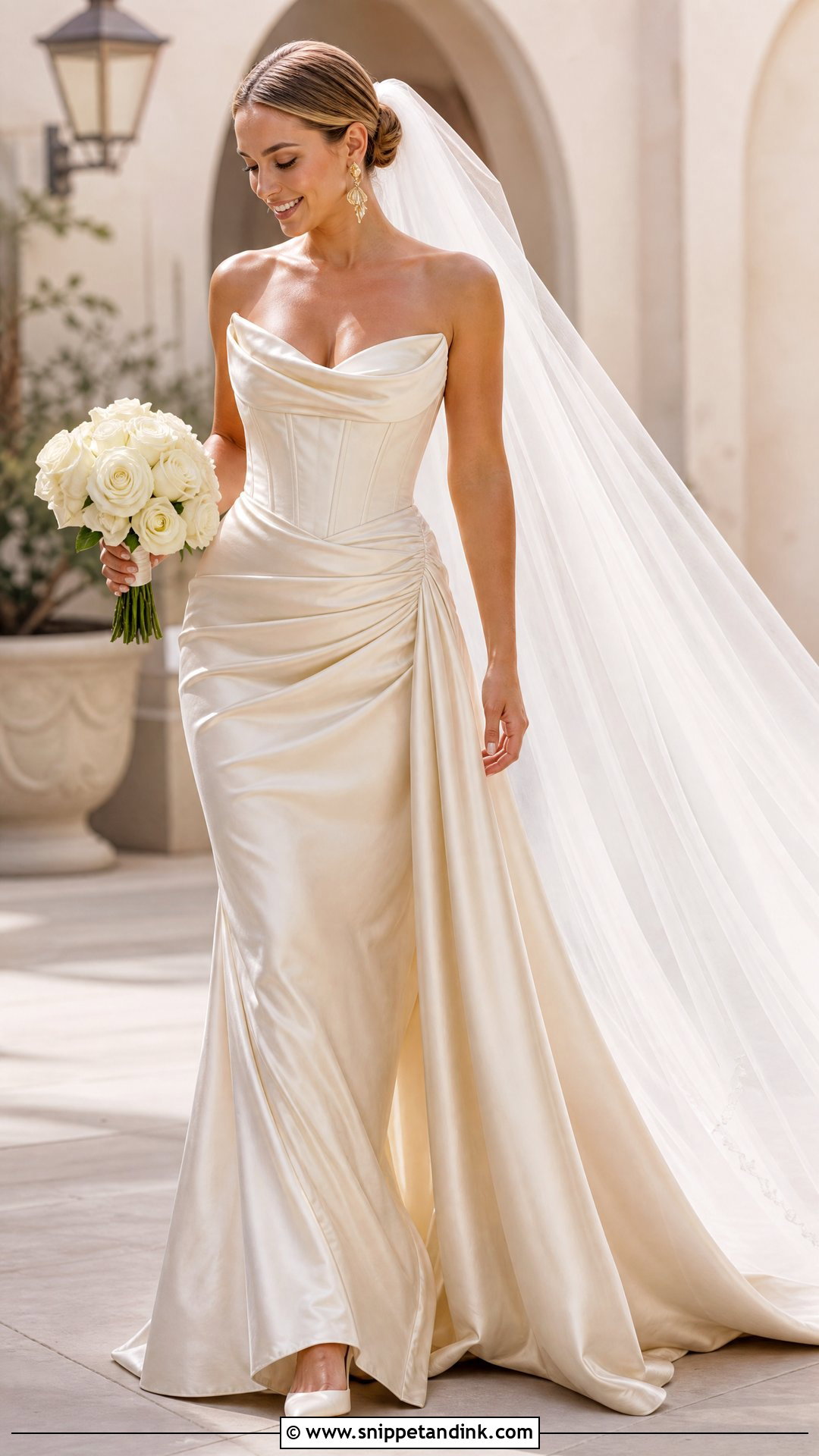 Westwood Draped Satin Wedding Dress - Snippet and Ink - 20 Westwood Wedding Dress Ideas