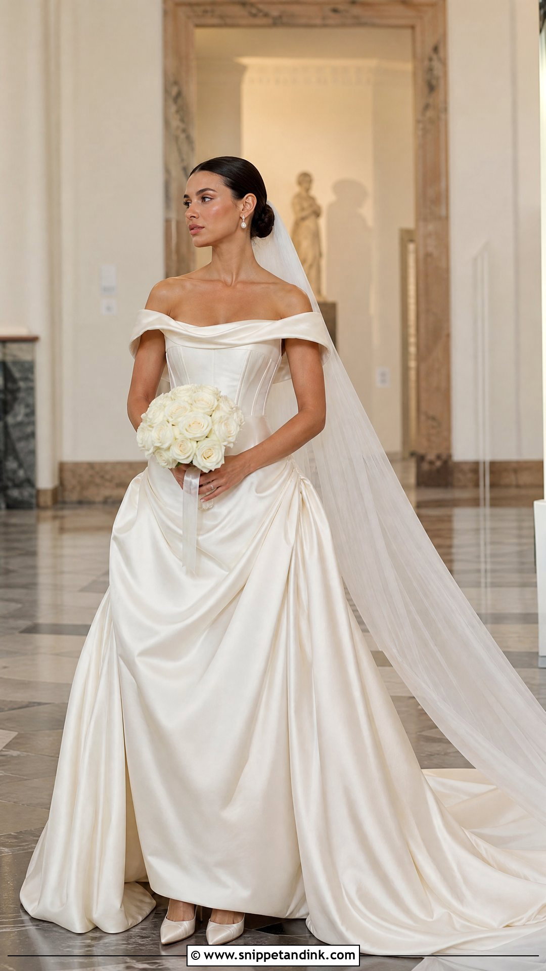 Westwood Wedding Dress With Cathedral Veil - Snippet and Ink - 20 Westwood Wedding Dress Ideas