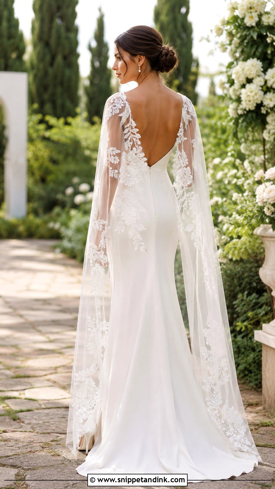 Whimsical Cape Wedding Dress - Snippet and Ink - 30 Whimsy Wedding Dress Ideas