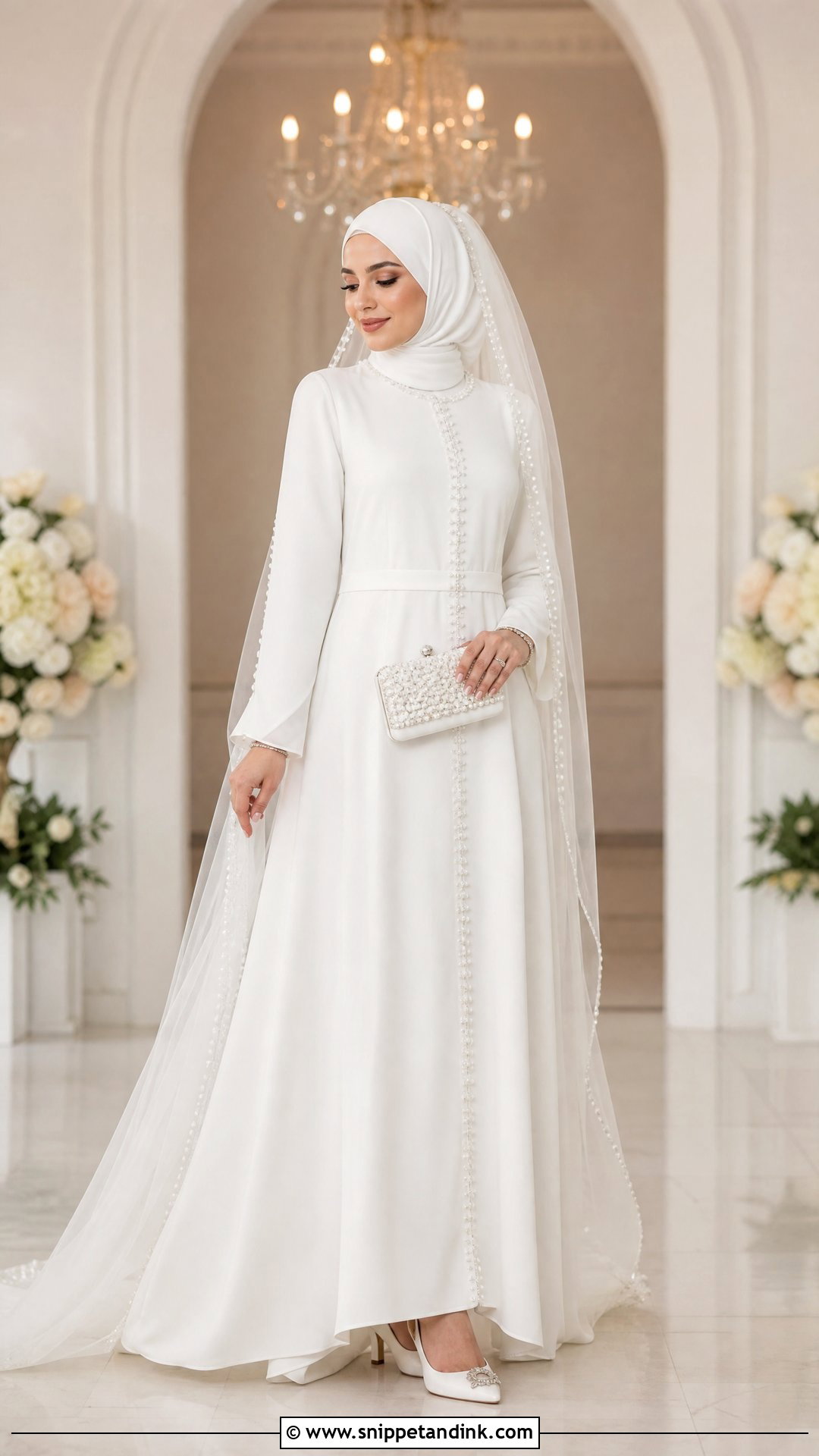 White Abaya Wedding Dress Hijab - Snippet and Ink - 25 Simple Wedding Dress Hijab Ideas