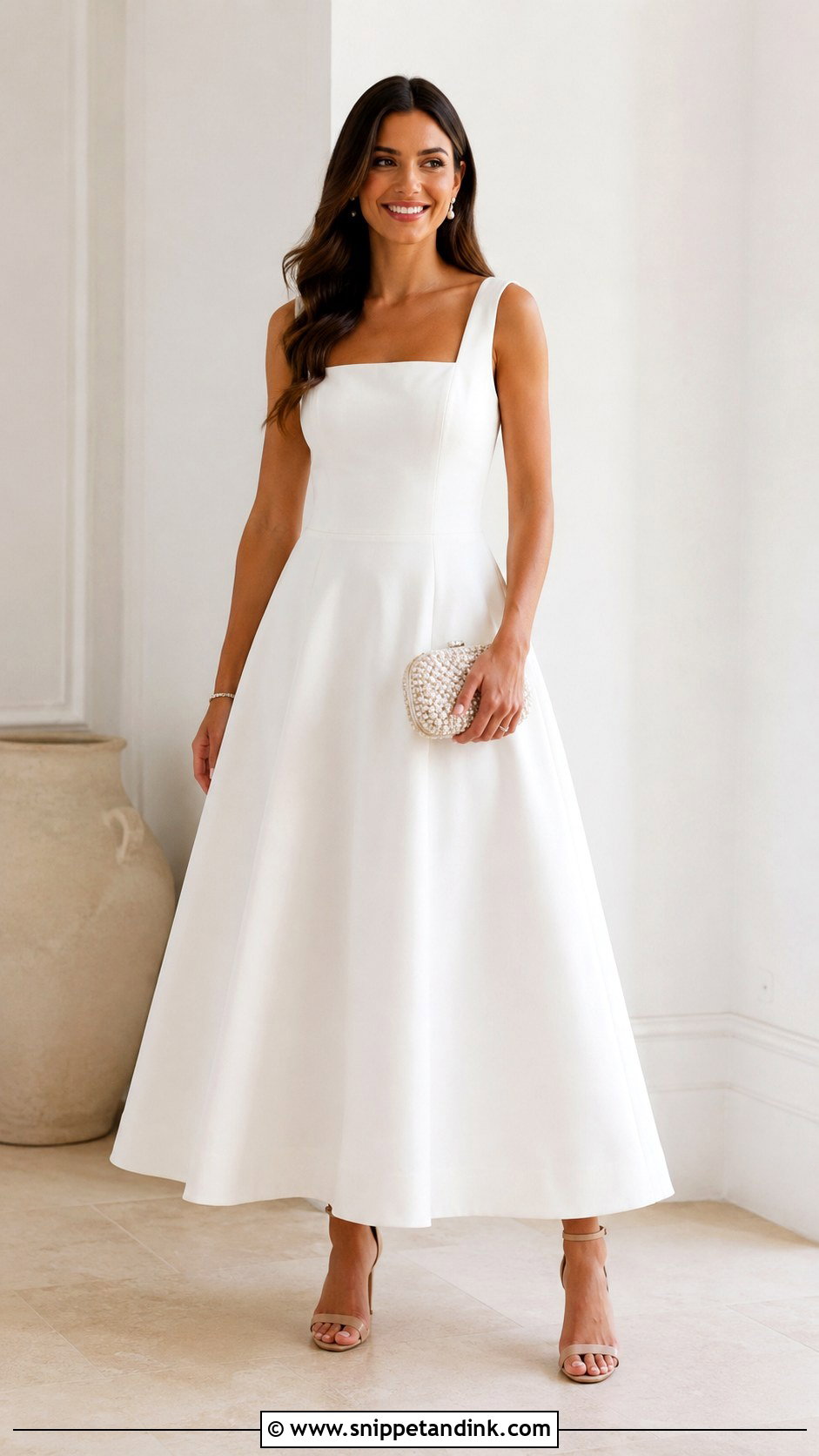 White Aline Gown Outfit - Snippet and Ink - 25 Aline Gown Ideas