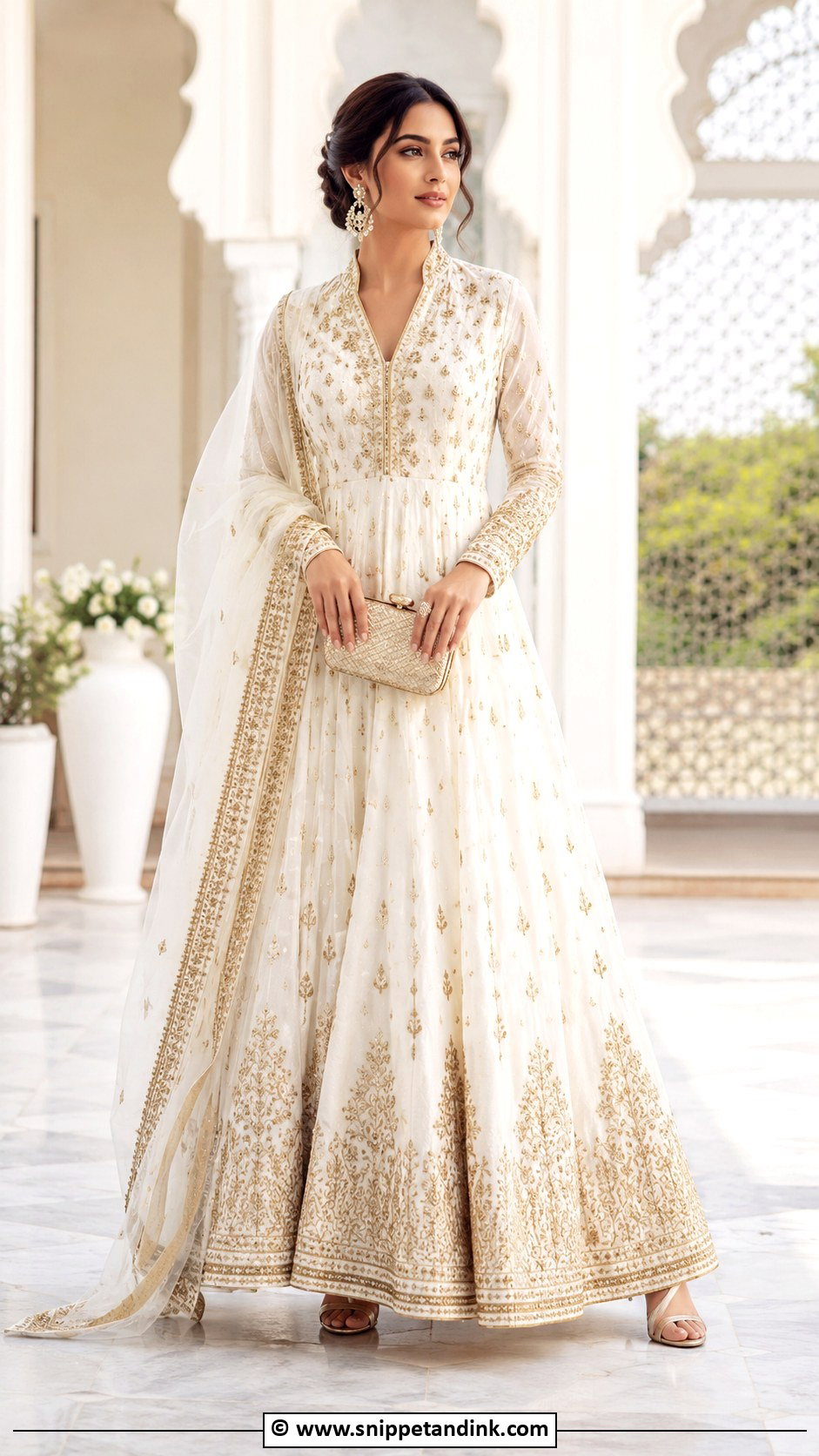 White Anarkali Dress for Wedding - Snippet and Ink - 30 Anarkali Dress for Wedding Ideas