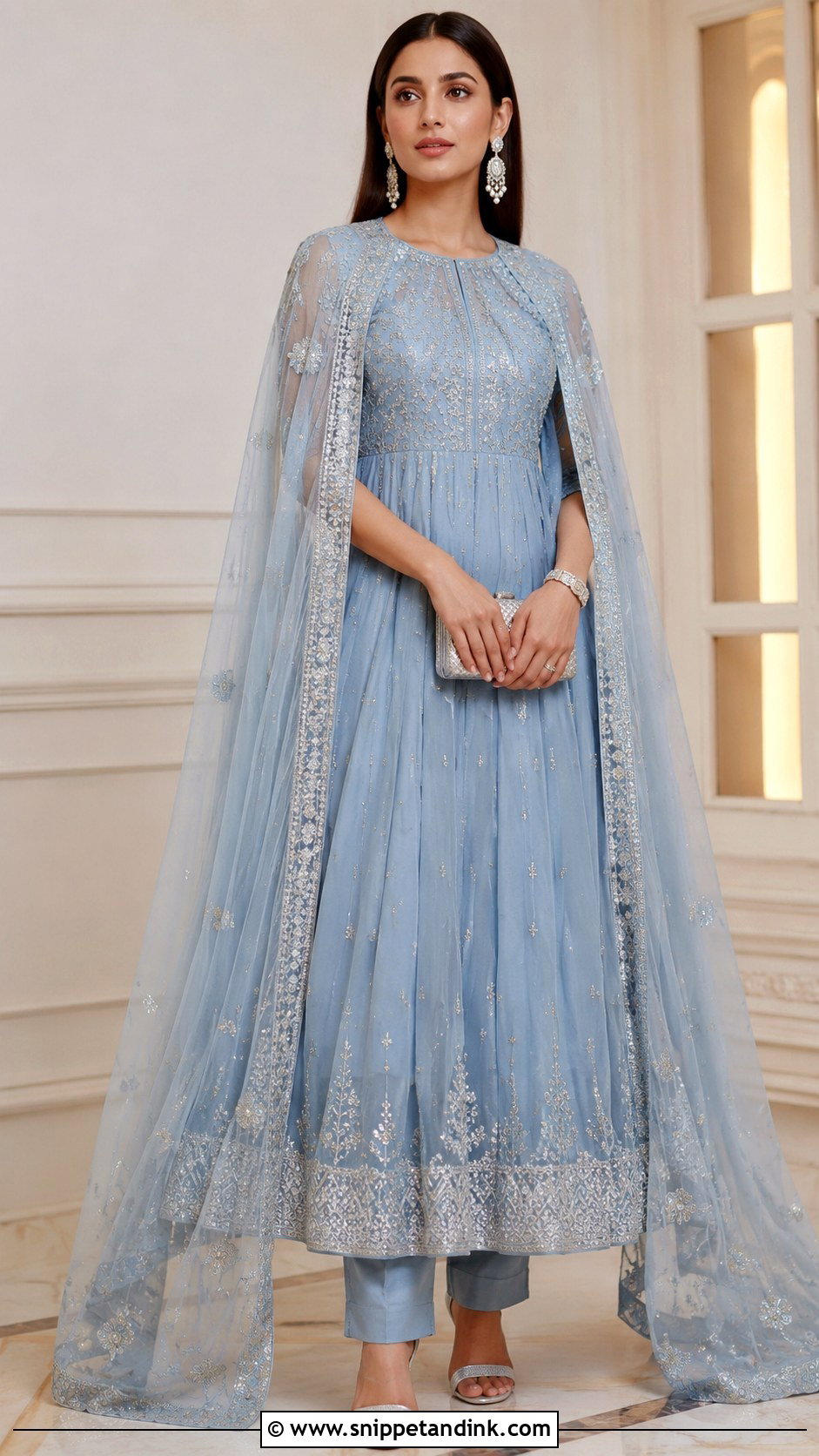 White Anarkali Suit With Dupatta - Snippet and Ink - 25 Anarkali Suits for Wedding