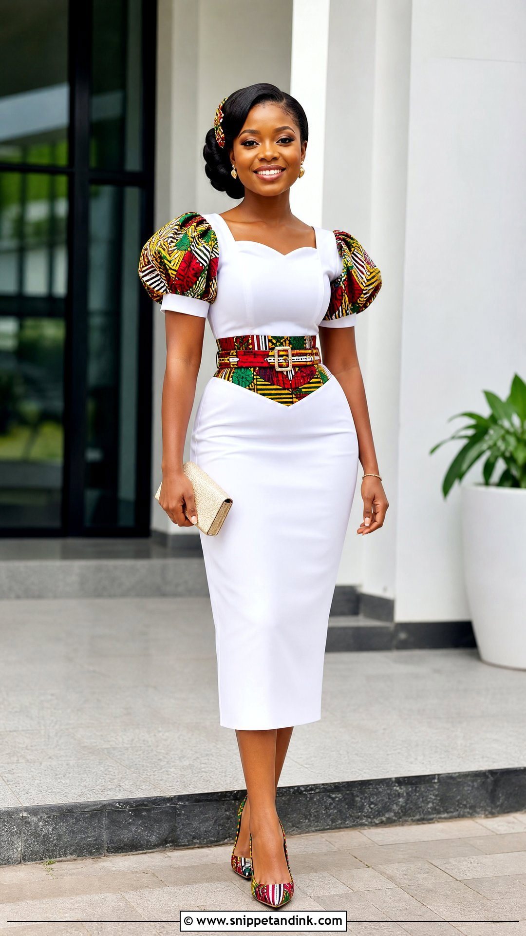 White And Ankara Registry Dress - Snippet and Ink - 20 Registry Dress Nigeria Ideas