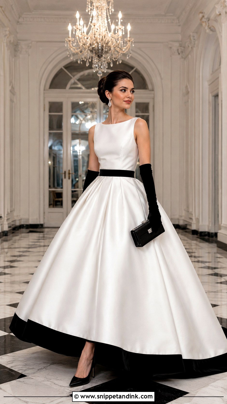 White And Black Royal Ball Gown - Snippet and Ink - 20 Royal Ball Gown Ideas