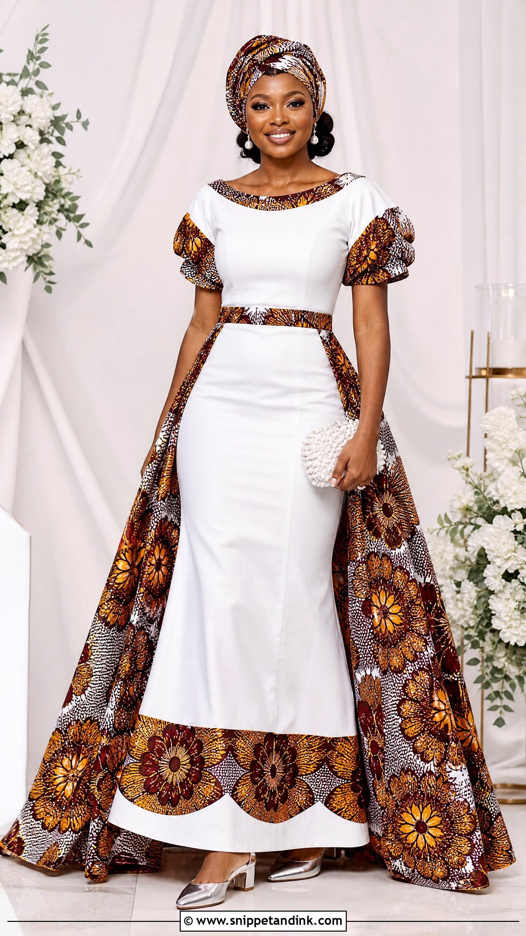 White And Chitenge Chilanga Mulilo Dress - Snippet and Ink - 20 Chilanga Mulilo Dress for Bride Ideas