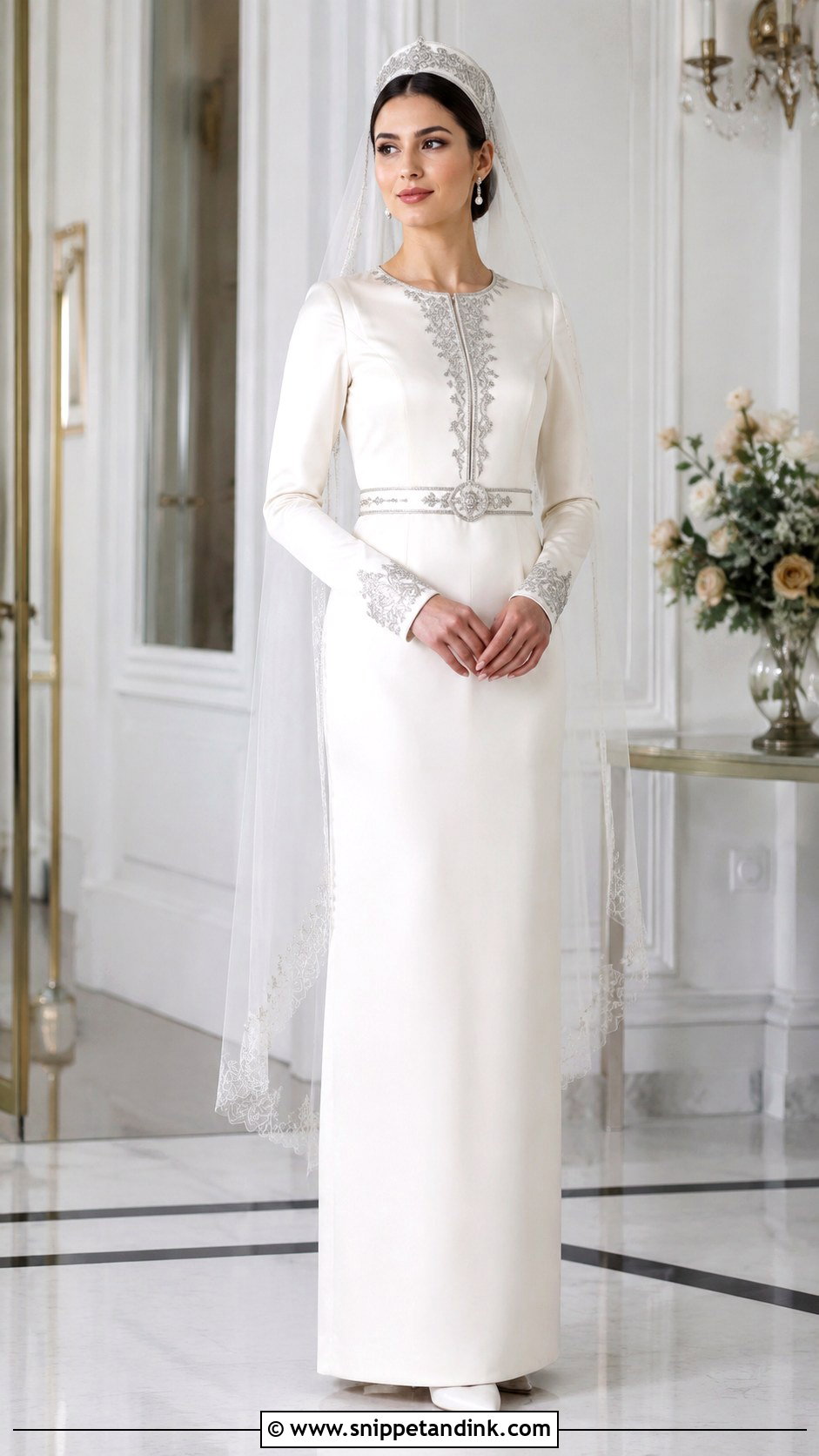 White Armenian Taraz Wedding Dress - Snippet and Ink - 20 Armenian Wedding Dress Ideas