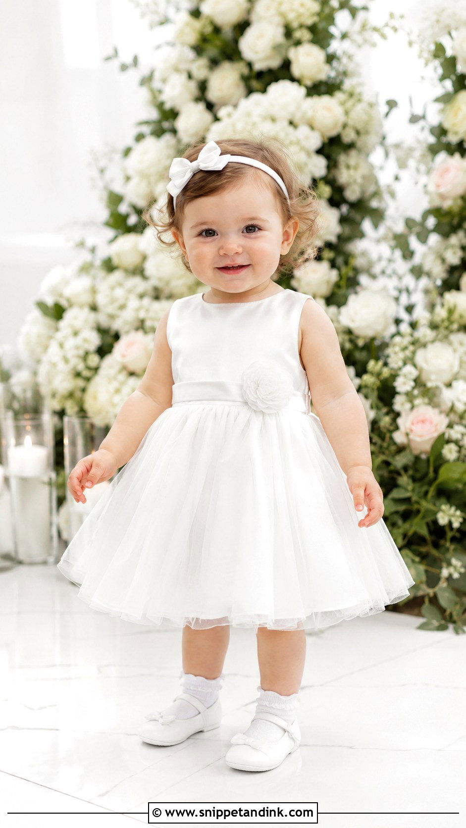 White Baby Girl Flower Girl Dress - Snippet and Ink - 25 Baby Girl Dresses for Wedding