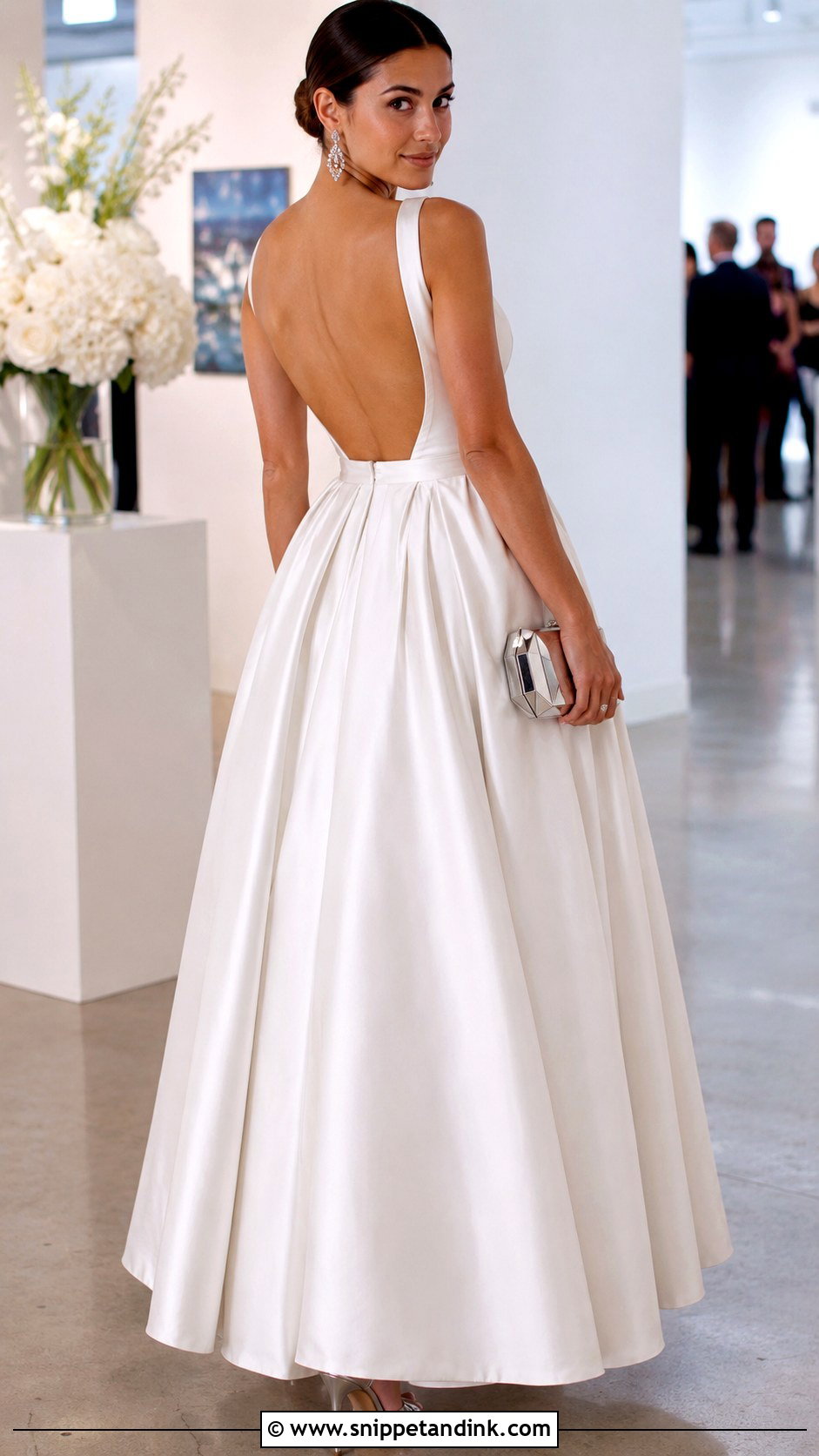 White Backless Ball Gown - Snippet and Ink - 20 Backless Ball Gown Ideas