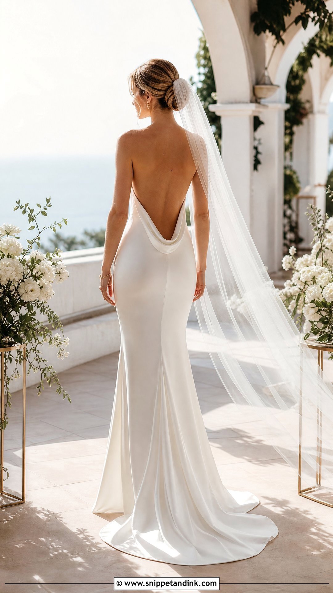 White Backless Bridal Dress - Snippet and Ink - 25 White Bridal Dress Ideas