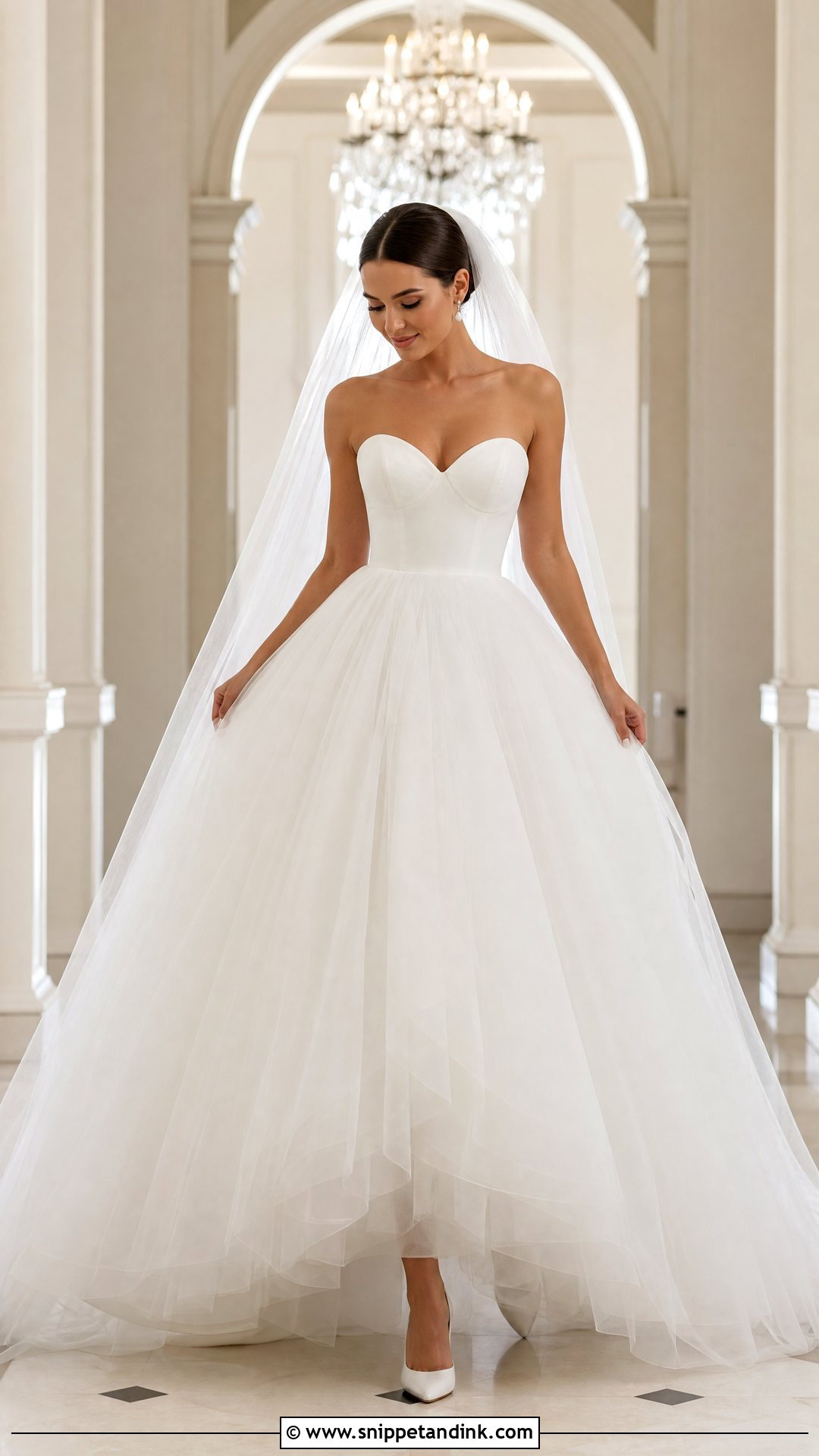 White Ball Gown Bridal Frock - Snippet and Ink - 25 Bridal Frock Ideas