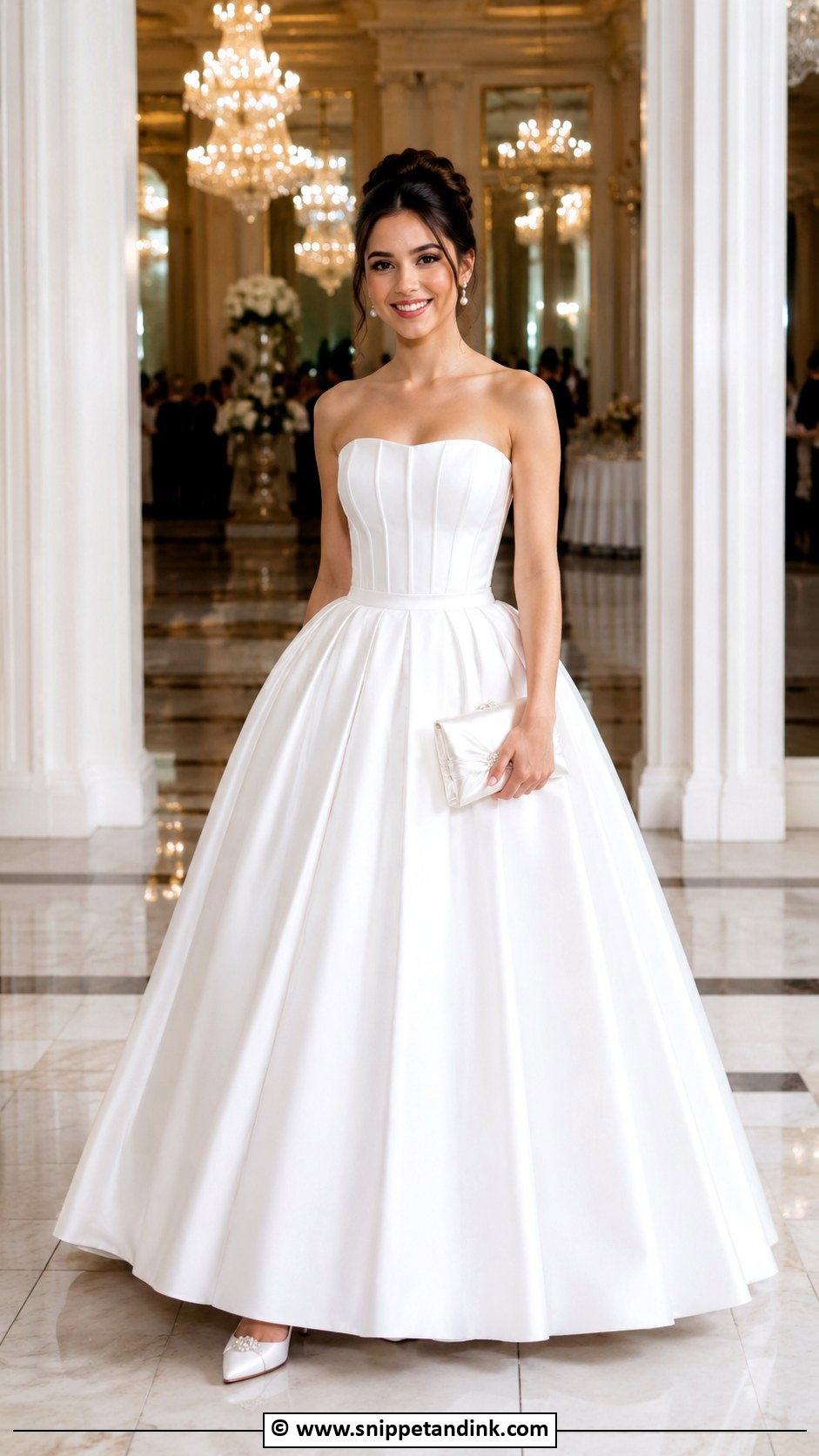 White Ball Gown Debut Dress - Snippet and Ink - 25 Debut Dress Ideas